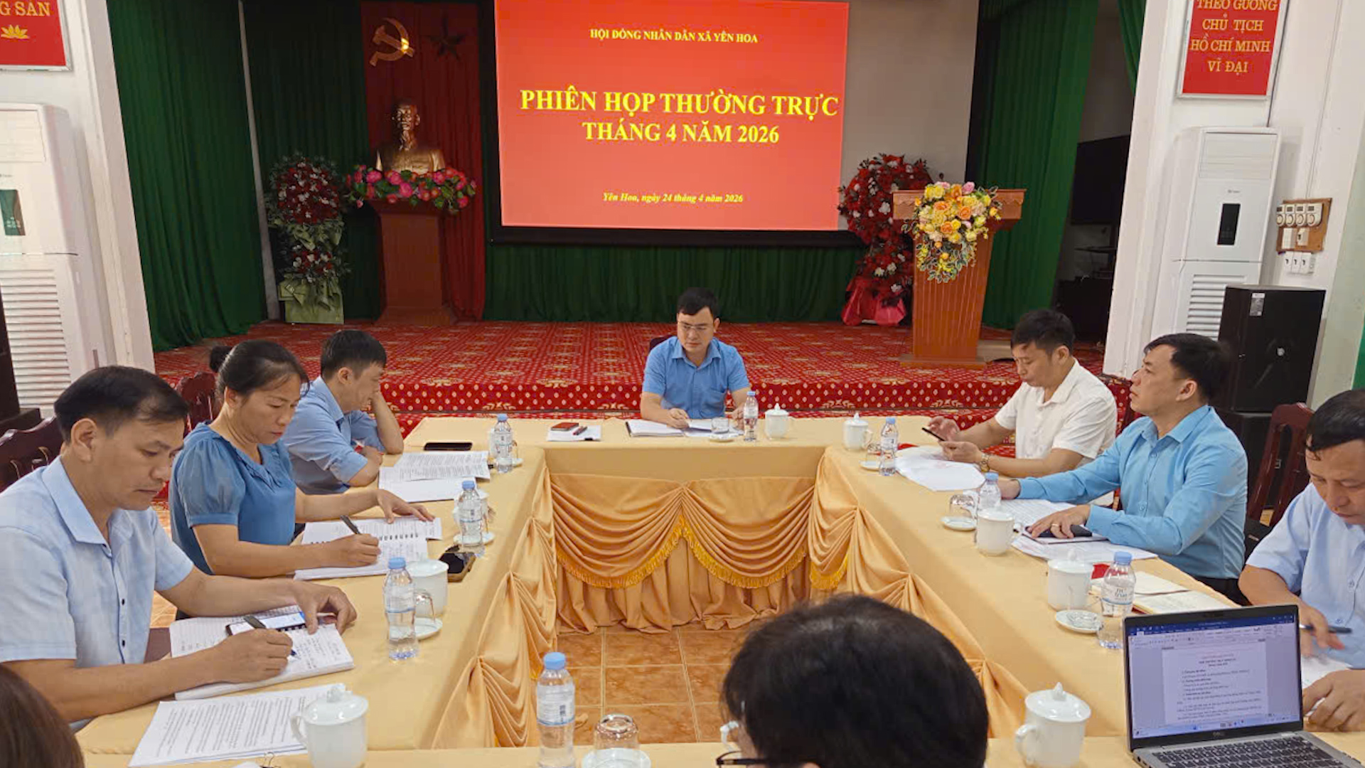 Thường trực HĐND xã Yên Hoa tổ chức phiên họp tháng 4 năm 2026