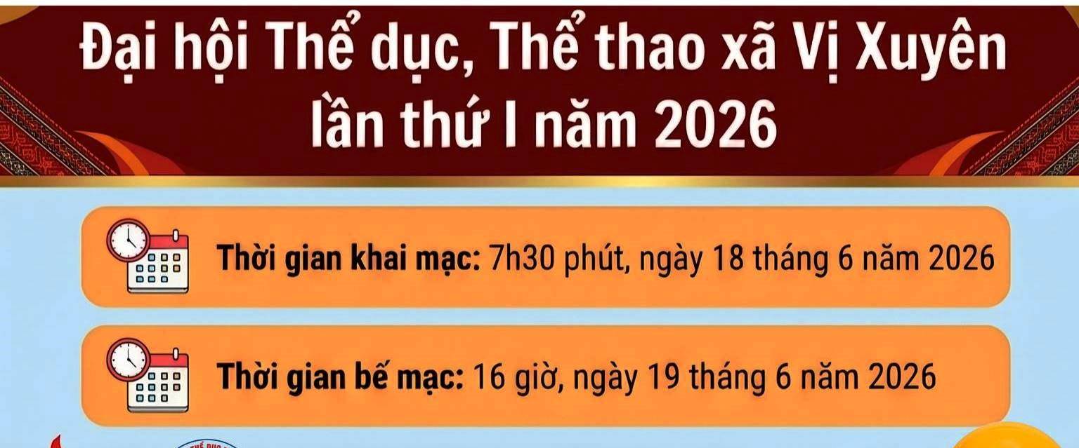 Điều lệ các môn thể thao thi đấu trong Đại hội Thể dục, Thể thao xã Vị Xuyên lần thứ I năm 2026