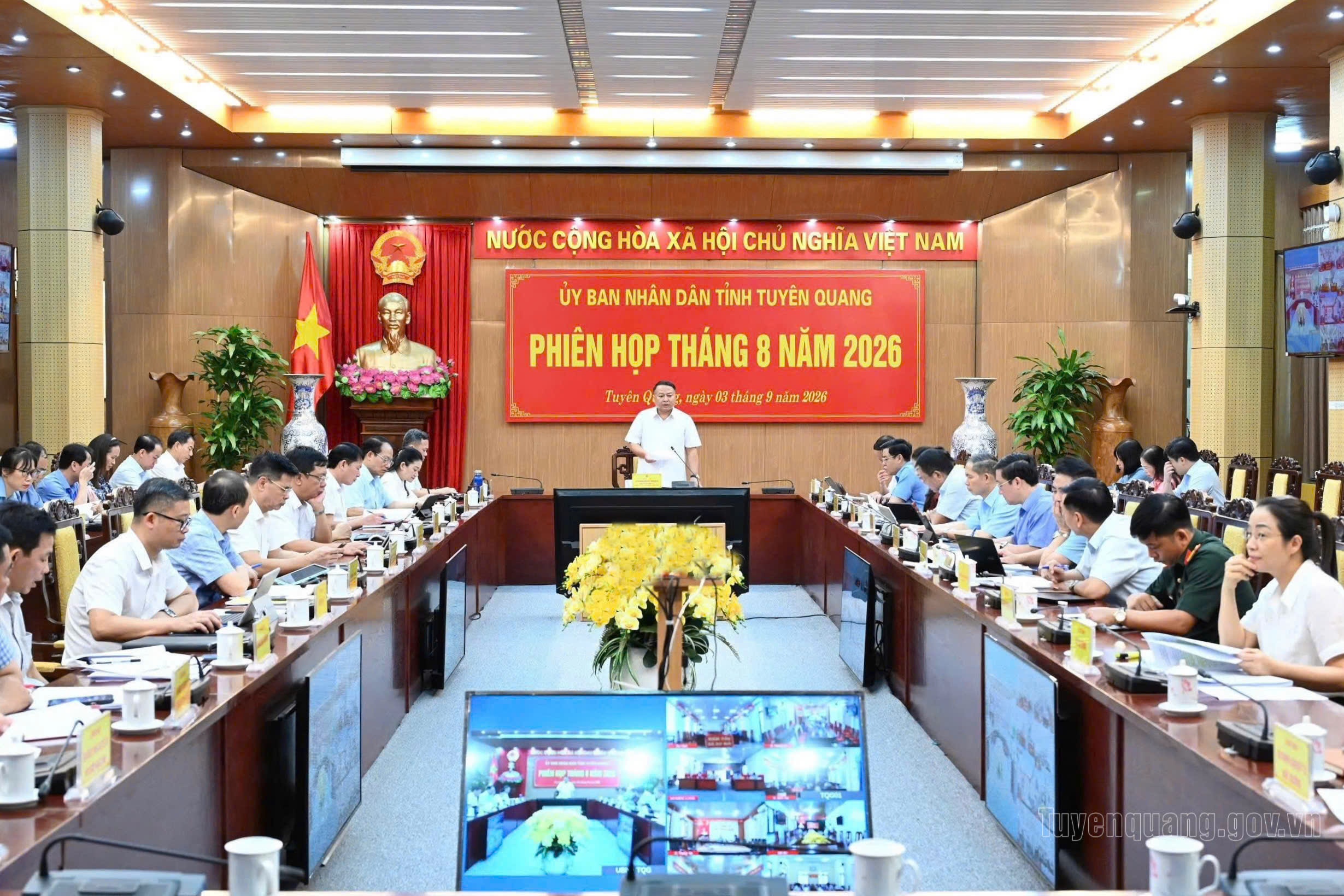 UBND tỉnh họp phiên thường kỳ tháng 8/2026