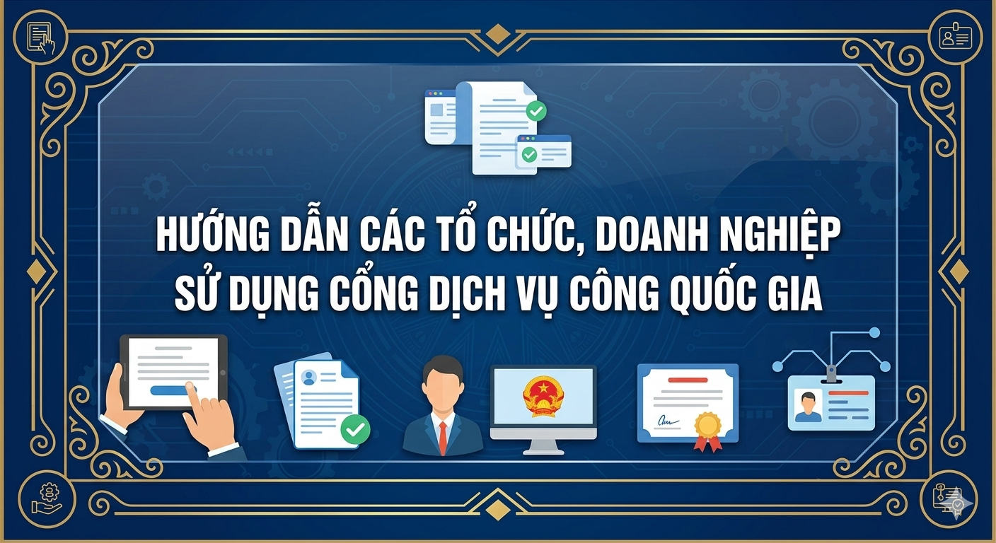 HƯỚNG DẪN TỔ CHỨC, DOANH NGHIỆP SỬ DỤNG CỔNG DỊCH VỤ CÔNG QUỐC GIA VÀ ỨNG DỤNG VNeID