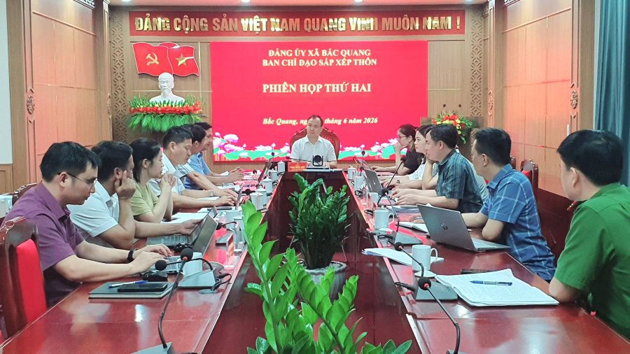 Ban chỉ đạo sắp xếp thôn xã Bắc Quang họp cho ý kiến một số nội dung quan trọng