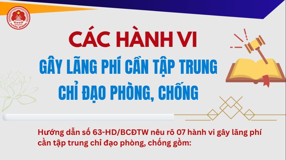 Các hành vi gây lãng phí cần phải phòng, chống