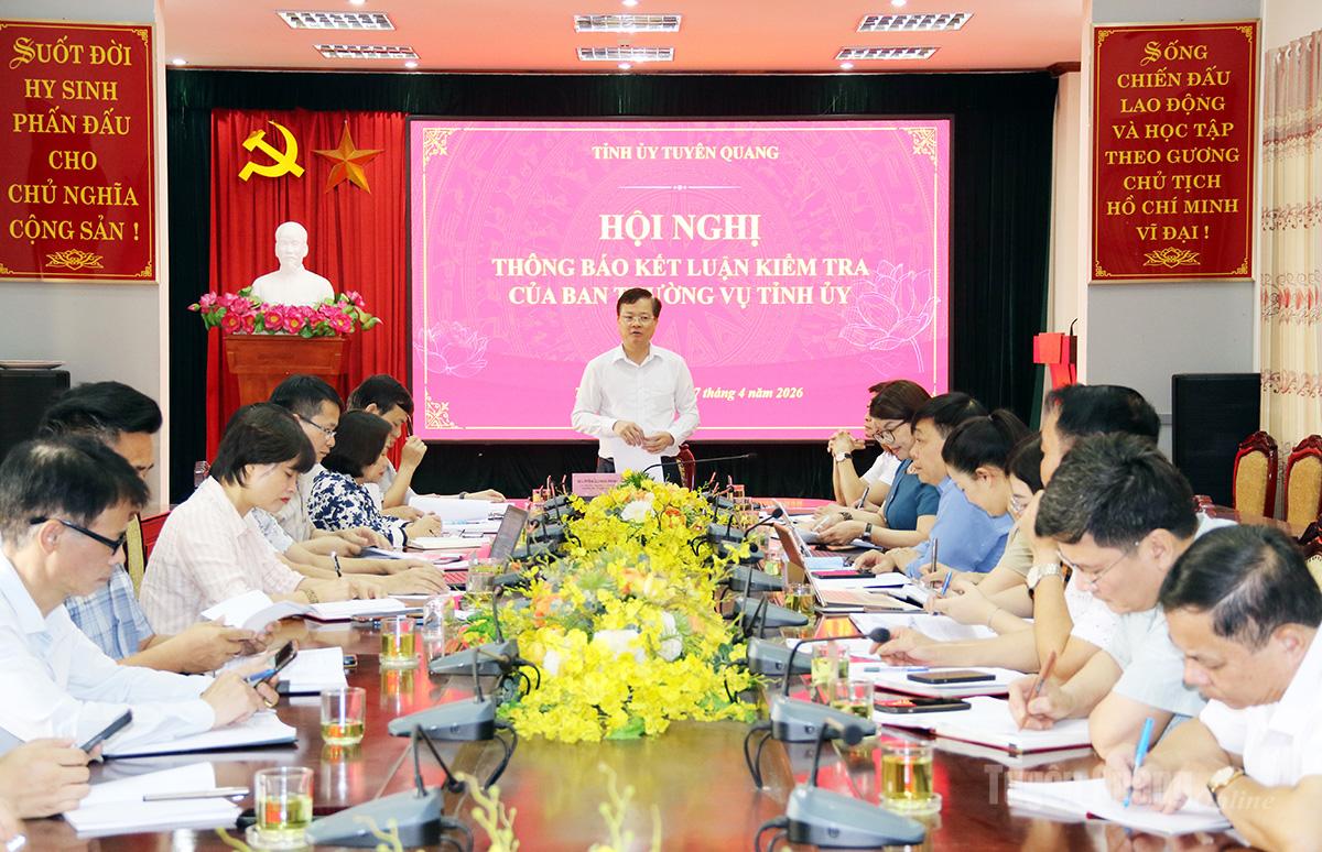 Sở Văn hoá - Thể thao và Du lịch phải xây dựng giải pháp khắc phục cụ thể sau kiểm tra