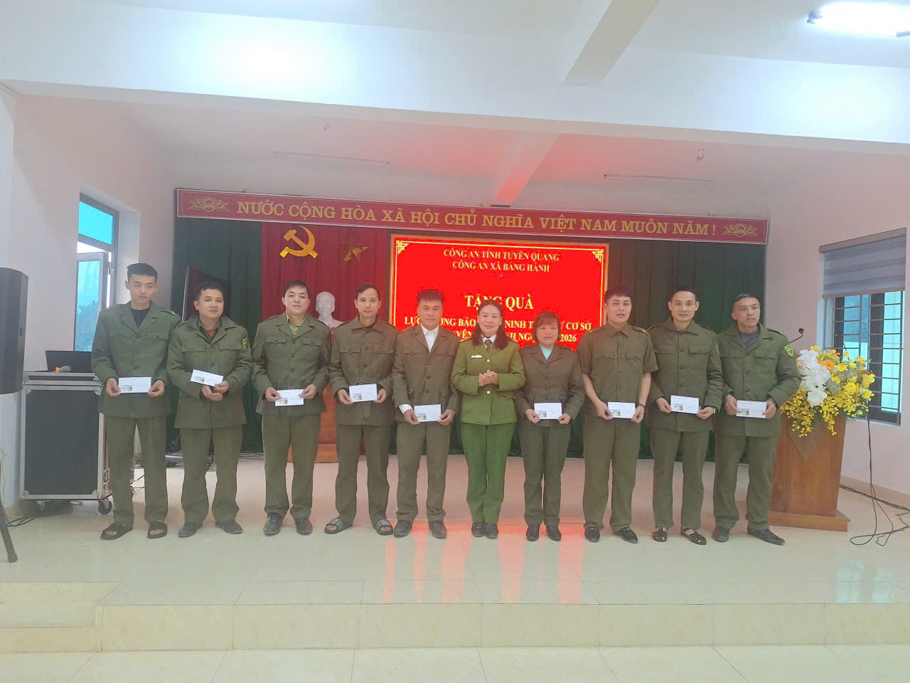 CÔNG AN XÃ BẰNG HÀNH PHÁT HUY VAI TRÒ LỰC LƯỢNG AN NINH CƠ SỞ TRONG TRỰC BẢO ĐẢM AN NINH, TRẬT TỰ DỊP TẾT NGUYÊN ĐÁN BÍNH NGỌ