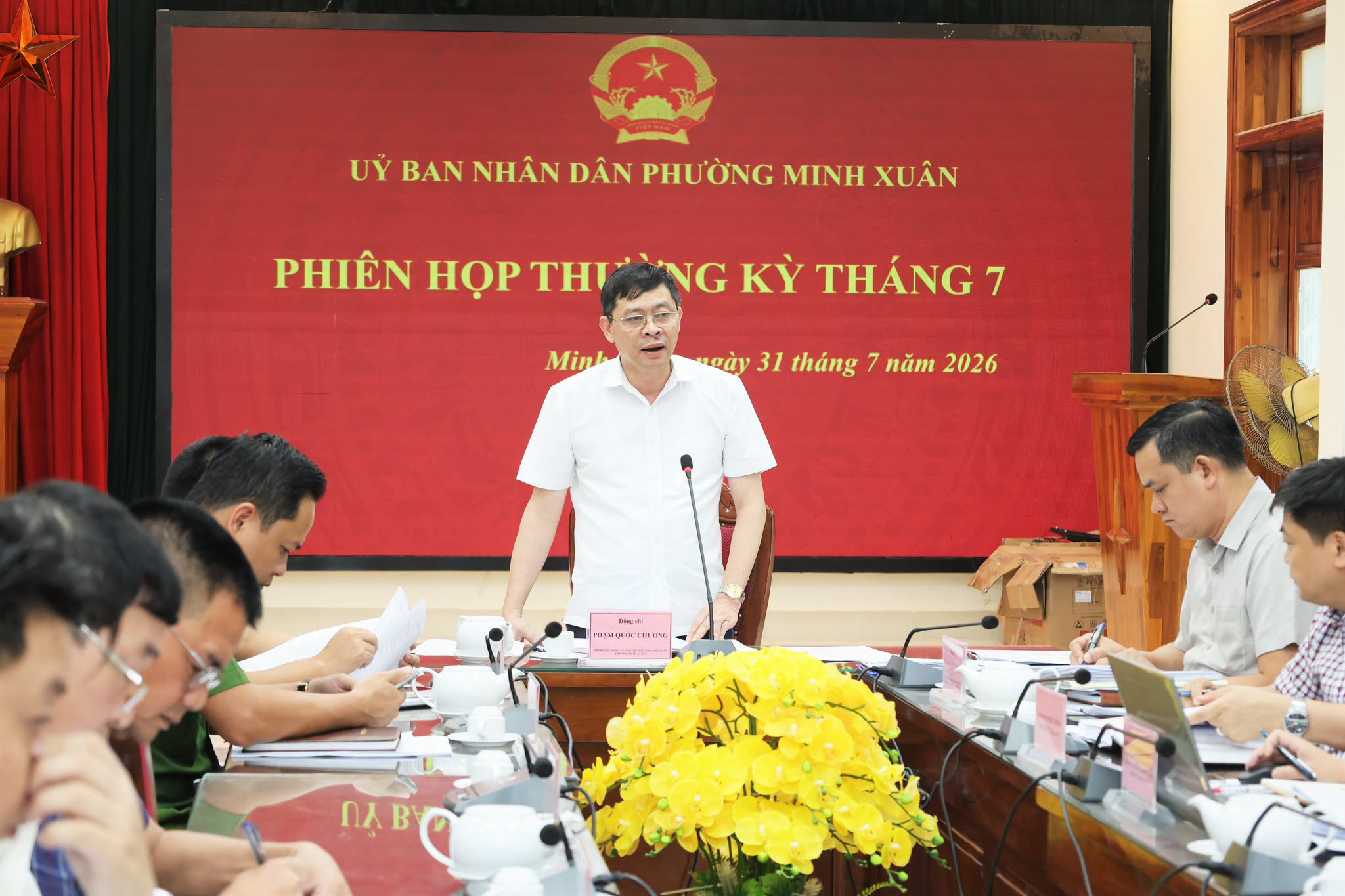 ĐỒNG CHÍ PHẠM QUỐC CHƯƠNG CHỦ TRÌ PHIÊN HỌP THƯỜNG KỲ ỦY BAN THÁNG 7 NĂM 2026