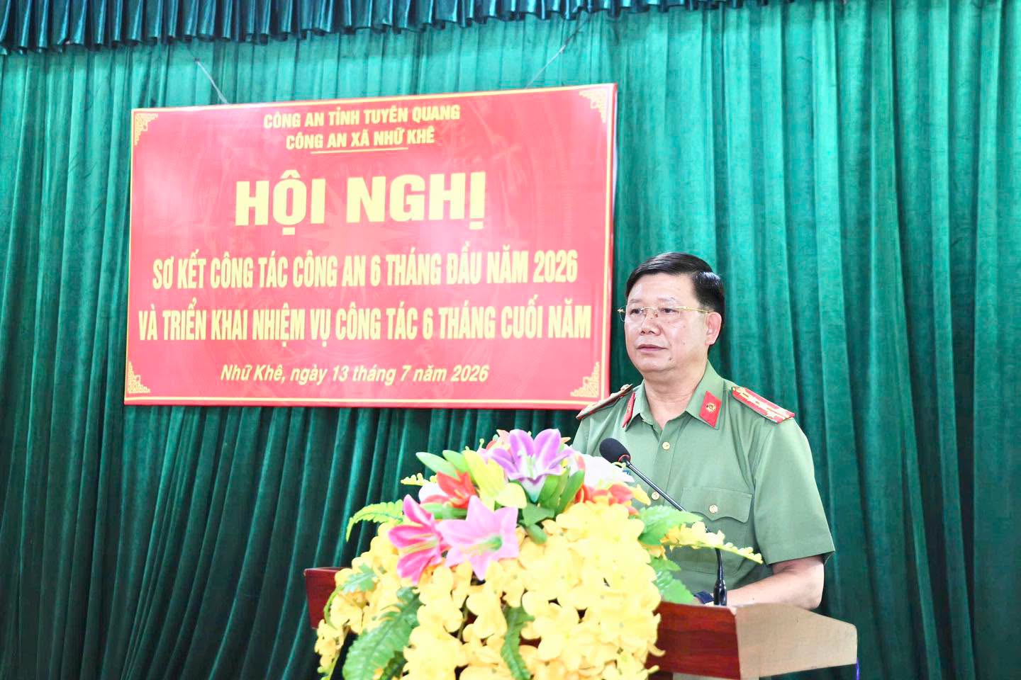 CÔNG AN TỈNH LÀM VIỆC VỚI CÔNG AN XÃ NHỮ KHÊ, ĐÁNH GIÁ KẾT QUẢ CÔNG TÁC 6 THÁNG ĐẦU NĂM 2026