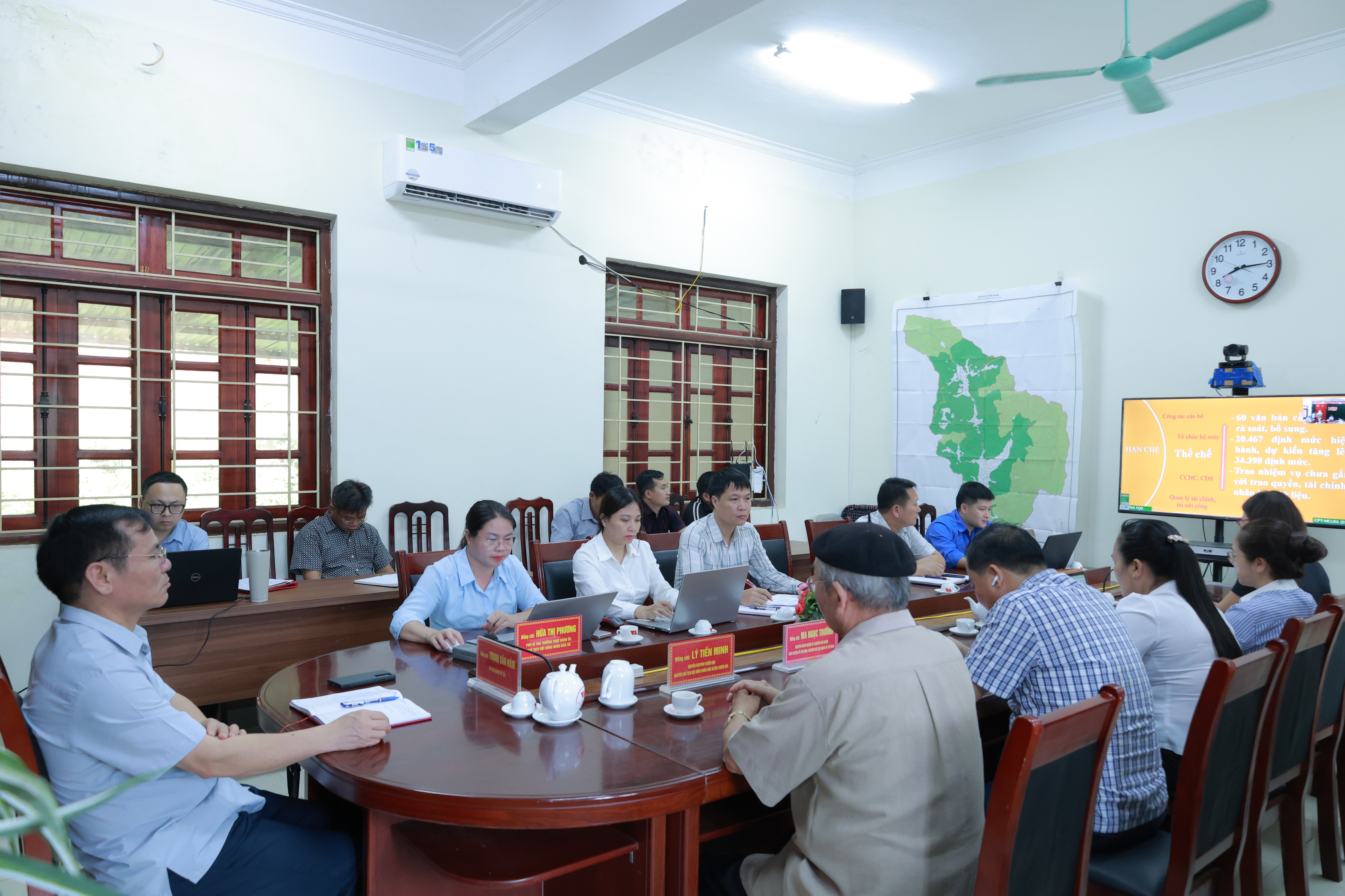 Xã Bình An tham dự Hội nghị trực tuyến toàn quốc sơ kết 01 năm vận hành mô hình tổ chức tổng thể của hệ thống chính trị và mô hình chính quyền địa phương 03 cấp