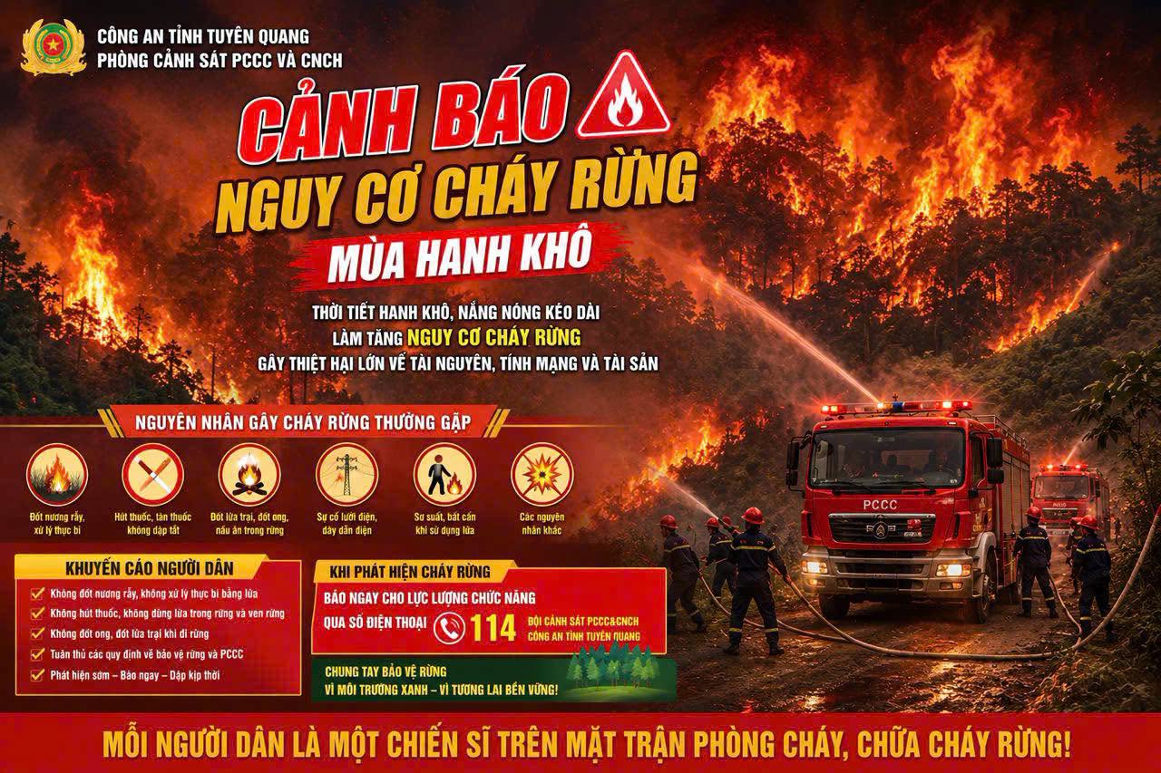 TĂNG CƯỜNG CÔNG TÁC PHÒNG CHÁY CHỮA CHÁY RỪNG MÙA NẮNG NÓNG