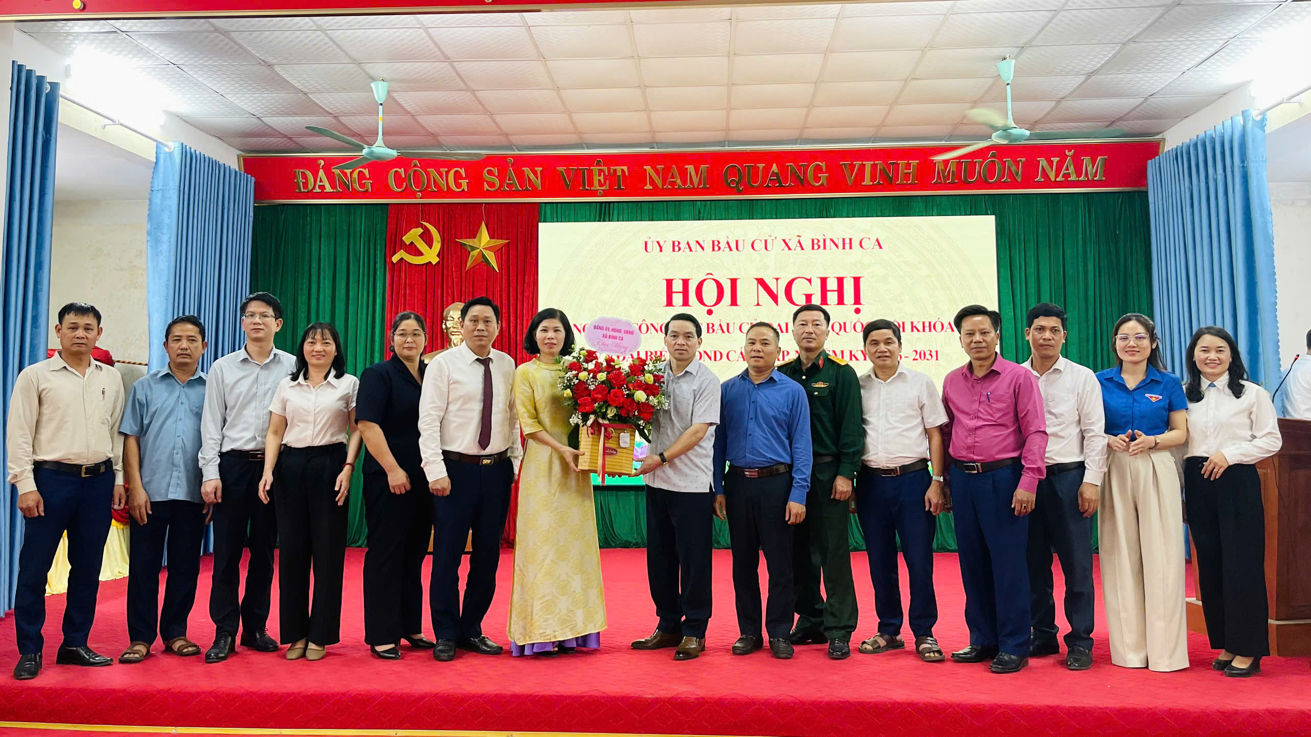 Xã Bình Ca tổ chức Hội nghị tổng kết công tác bầu cử đại biểu Quốc hội khóa XVI và đại biểu HĐND các cấp, nhiệm kỳ 2026 - 2031