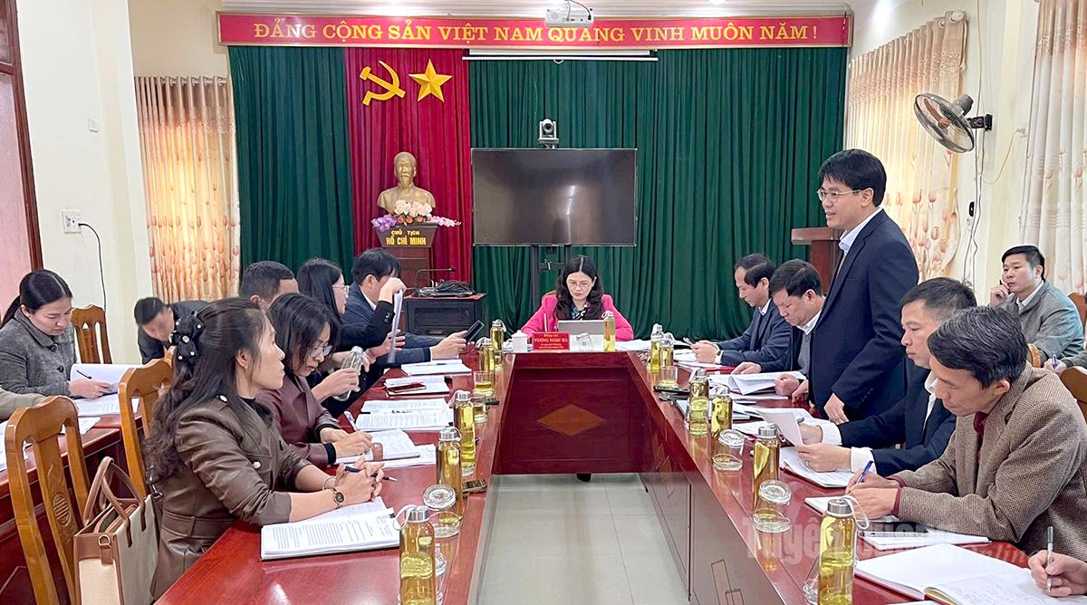 Đồng chí Phó Chủ tịch UBND tỉnh Vương Ngọc Hà làm việc với các xã Minh Thanh, Tân Trào