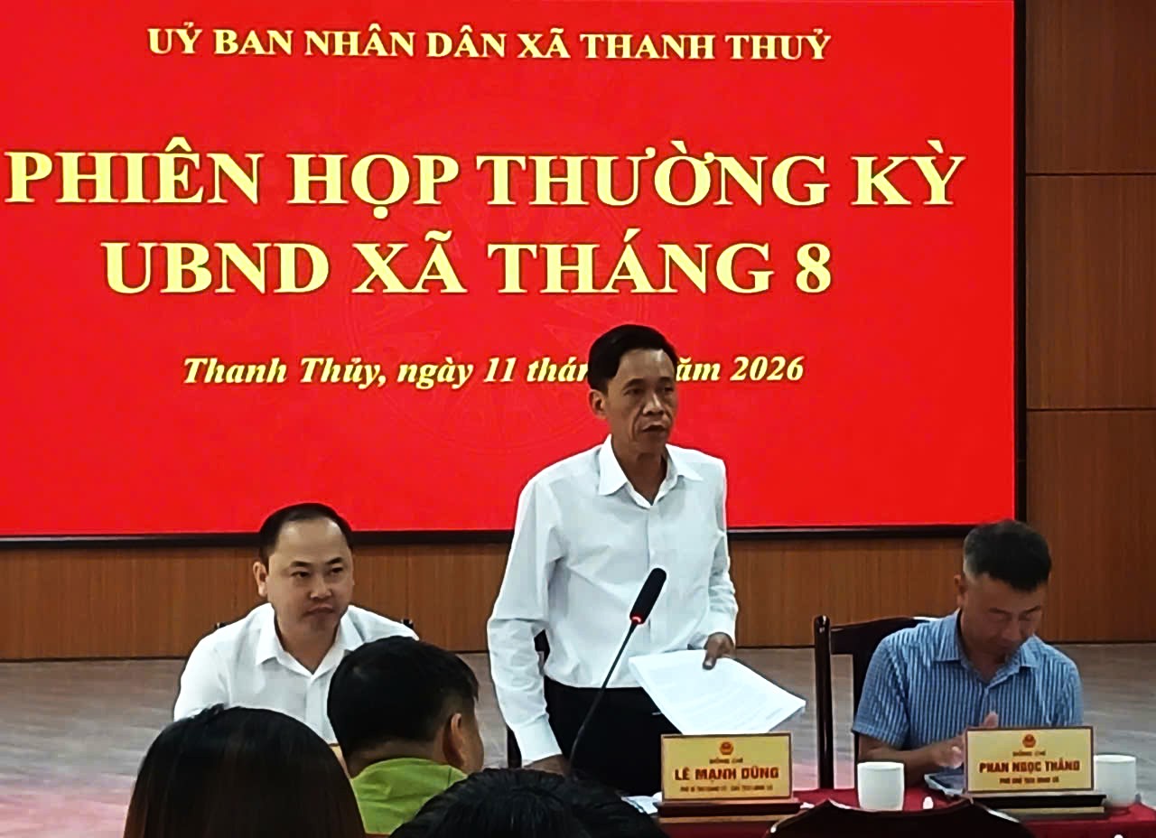 UBND XÃ THANH THỦY HỌP PHIÊN THƯỜNG KỲ