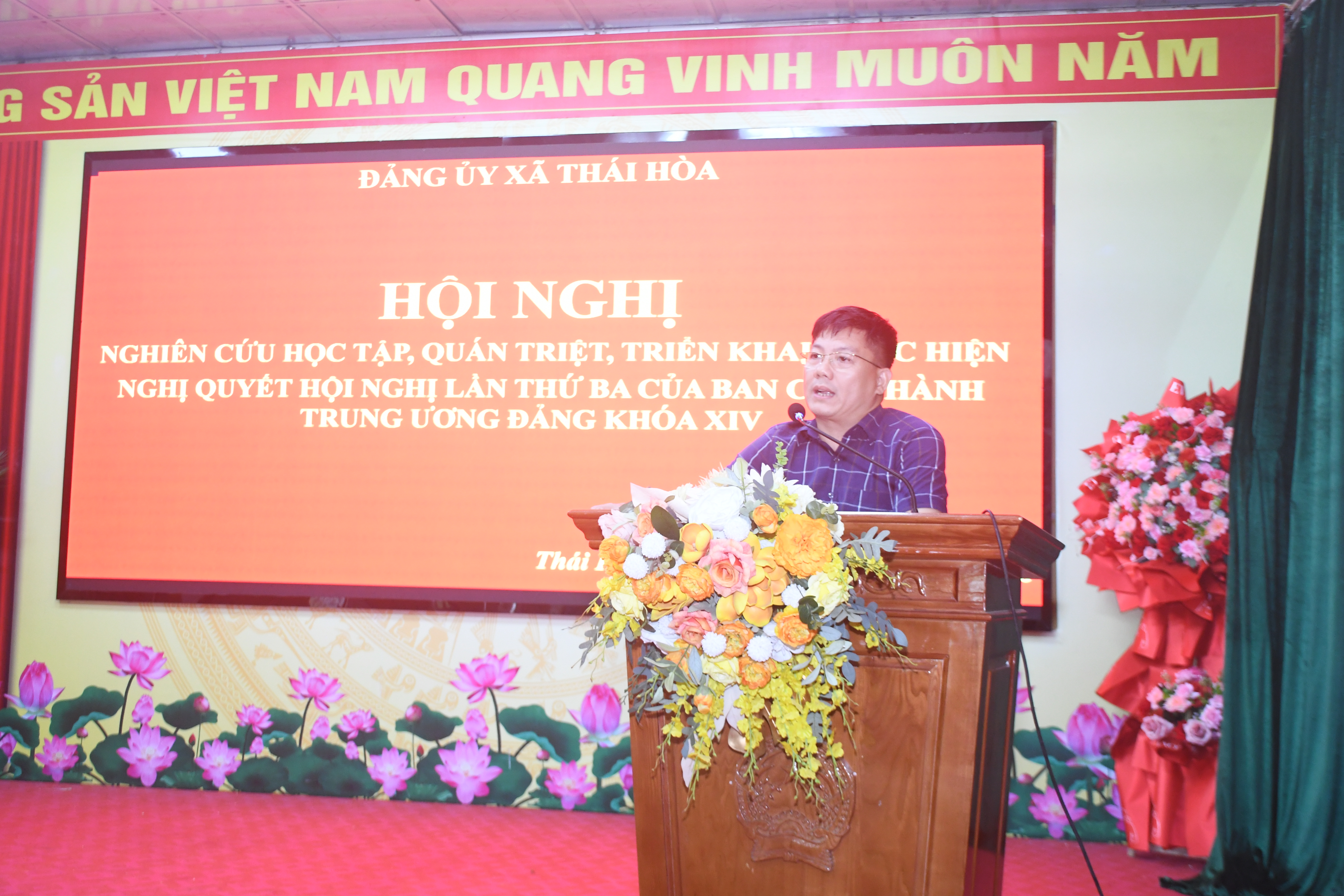 THÁI HÒA TỔ CHỨC HỌC TẬP, QUÁN TRIỆT NGHỊ QUYẾT HỘI NGHỊ LẦN THỨ BA BAN CHẤP HÀNH TRUNG ƯƠNG ĐẢNG KHÓA XIV