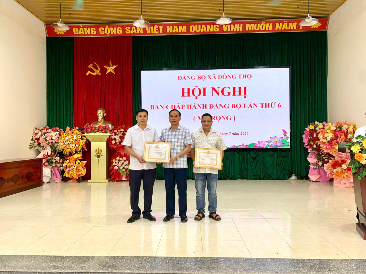 Đảng bộ xã Đông Thọ tổ chức hội nghị Ban Chấp hành Đảng bộ lần thứ 6 (mở rộng)