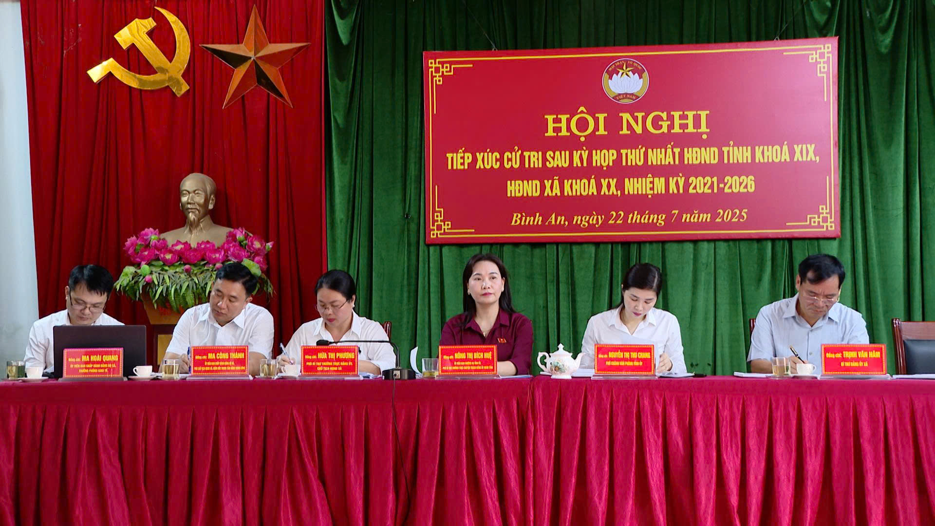 Đại biểu HĐND tỉnh tiếp xúc cử tri tại xã Bình An sau kỳ họp thứ nhất HĐND tỉnh khoá XIX, nhiệm kỳ 2021 - 2026 
