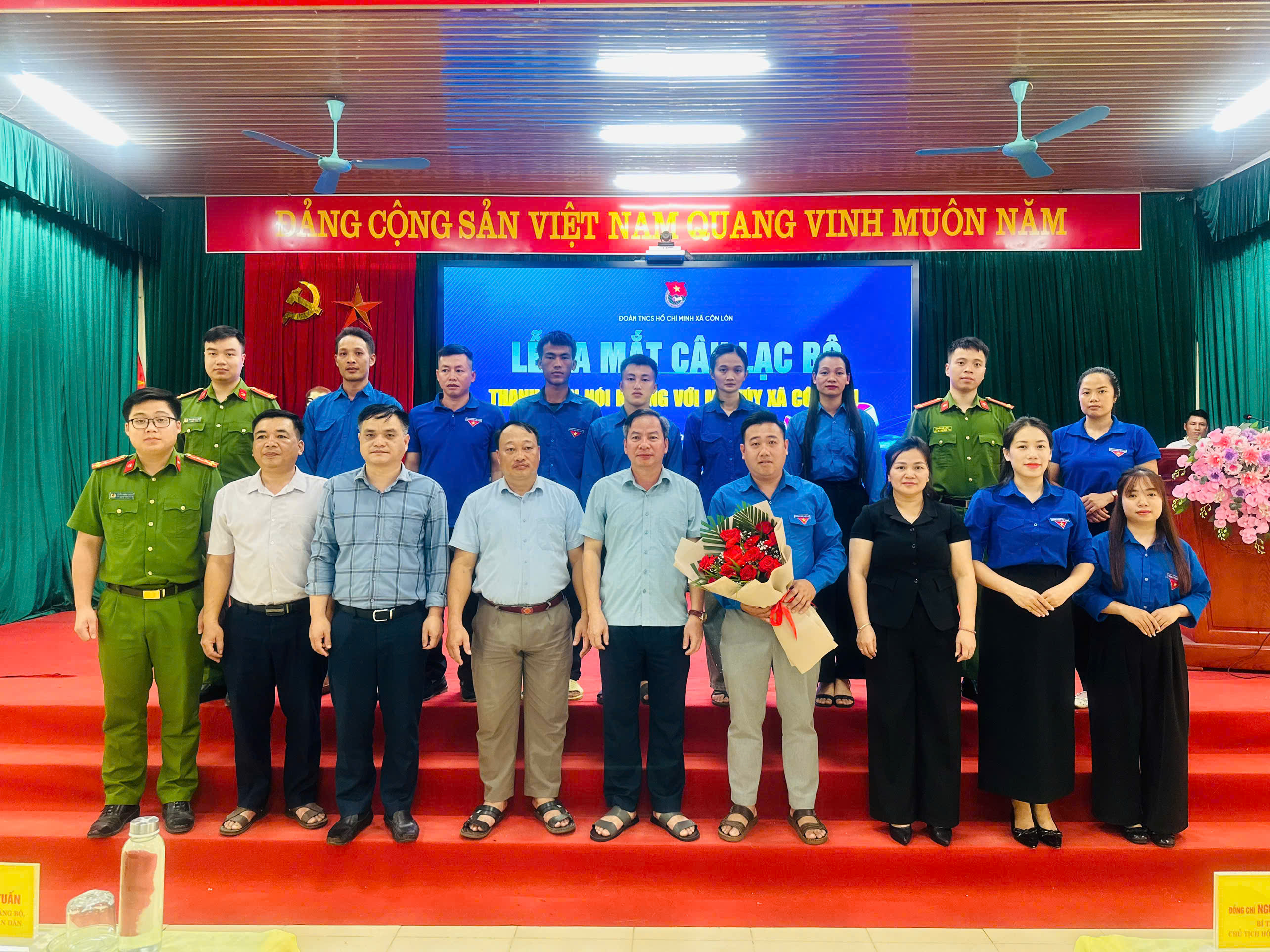 CHI ĐOÀN CÔNG AN XÃ CÔN LÔN THAM MƯU RA MẮT CÂU LẠC BỘ “THANH NIÊN NÓI KHÔNG VỚI MA TÚY”