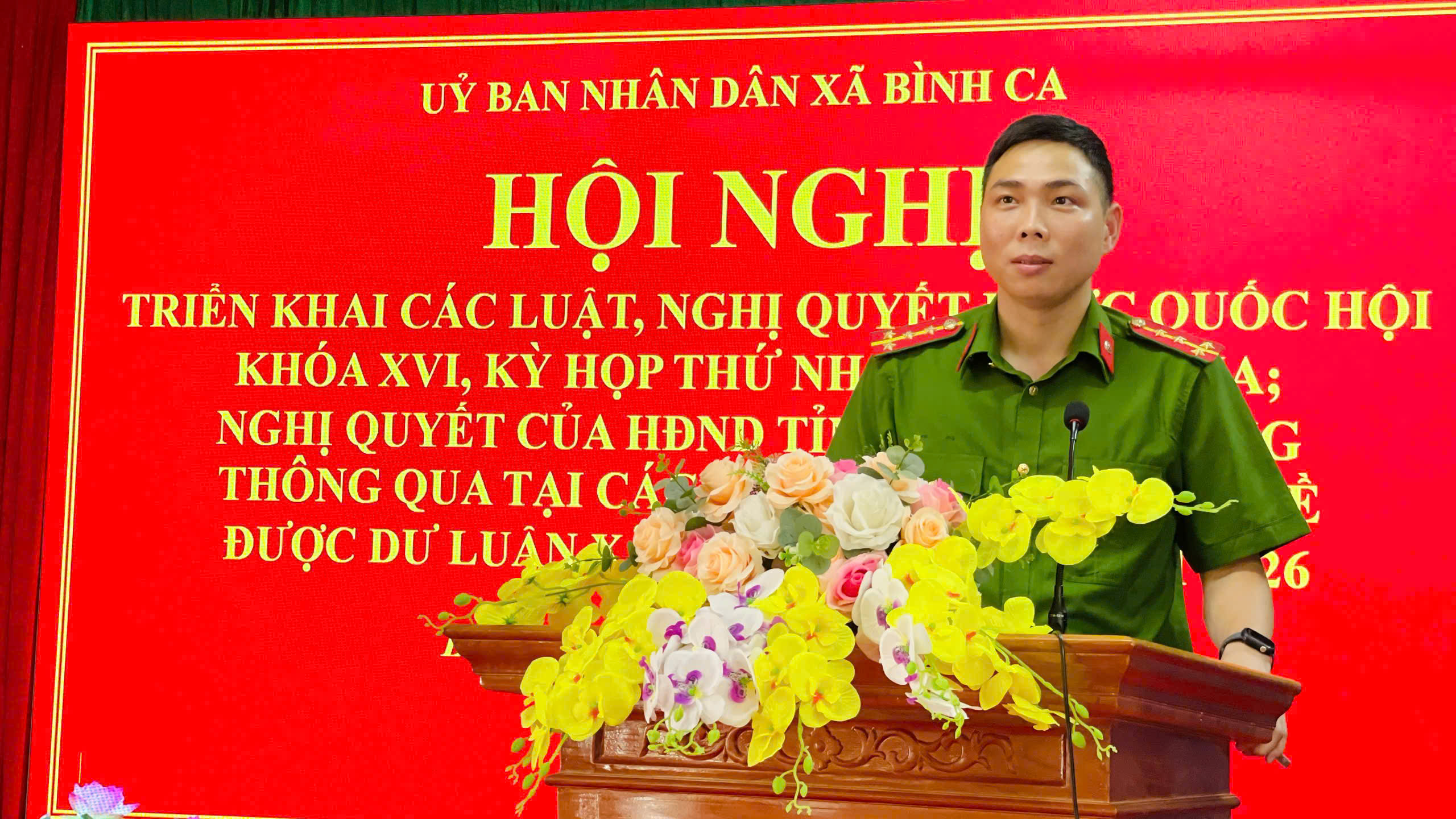 UBND XÃ BÌNH CA TỔ CHỨC HỘI NGHỊ TRIỂN KHAI CÁC LUẬT, NGHỊ QUYẾT ĐƯỢC QUỐC HỘI KHÓA XVI