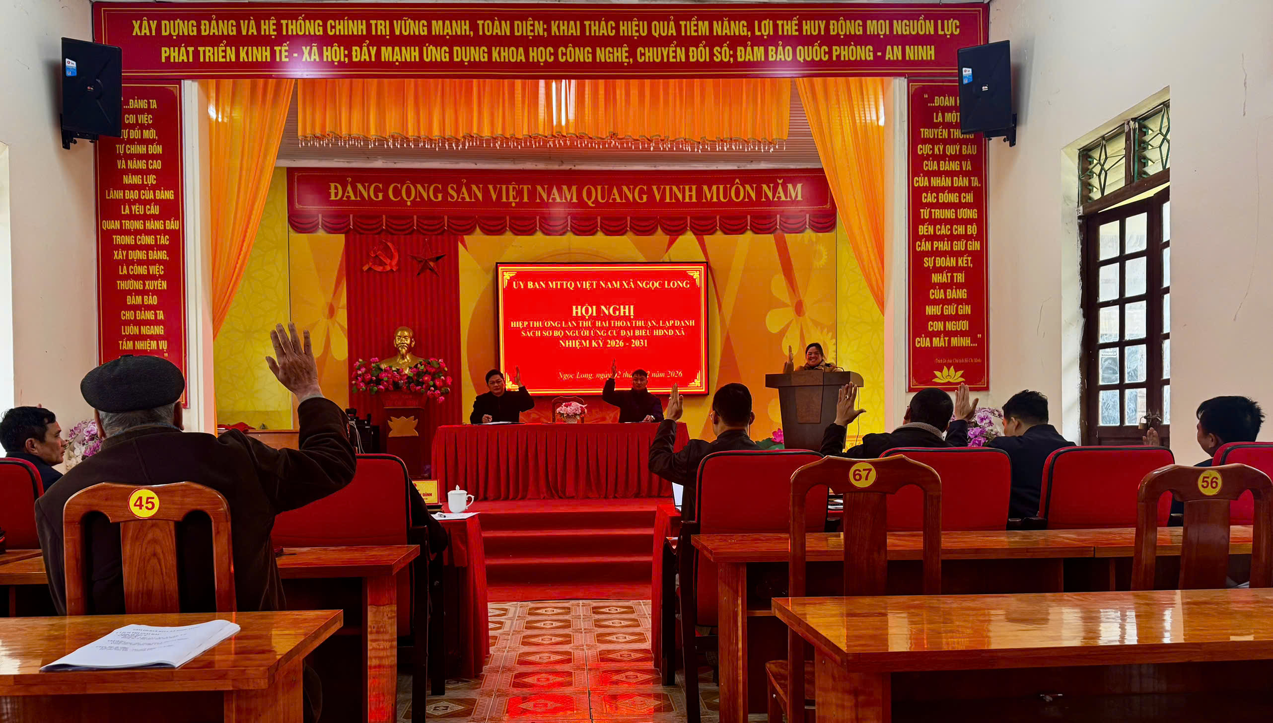 Ủy ban MTTQ Việt Nam xã Ngọc Long tổ chức hội nghị hiệp thương lần thứ hai