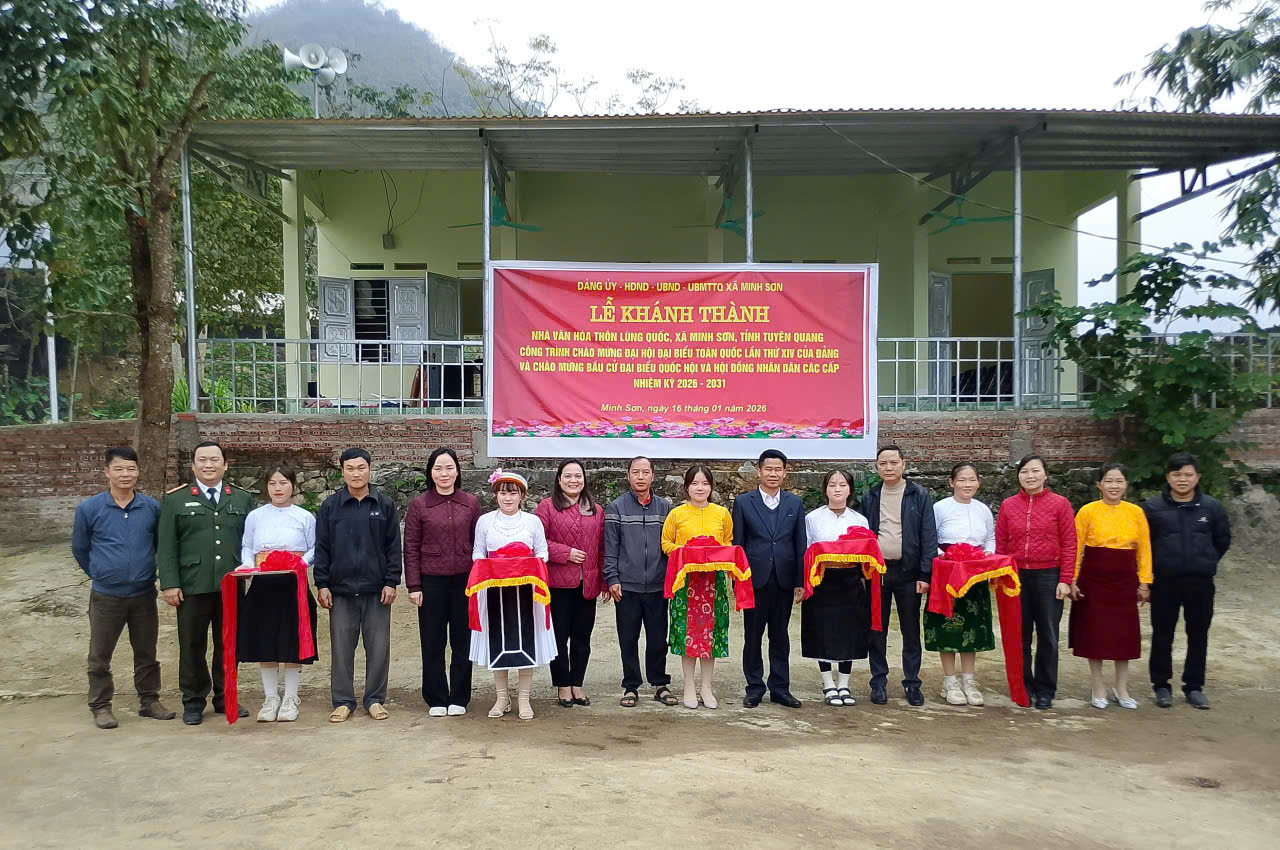 LỄ KHÁNH THÀNH NHÀ VĂN HÓA THÔN LÙNG QUỐC XÃ MINH SƠN 