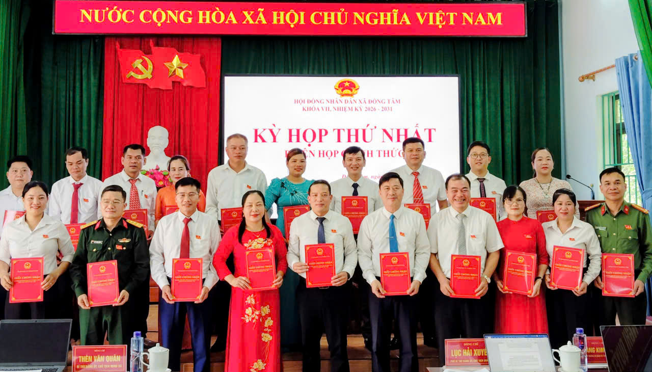 Kỳ họp thứ nhất HĐND xã Đồng Tâm, khóa VII, nhiệm kỳ 2026-2031
