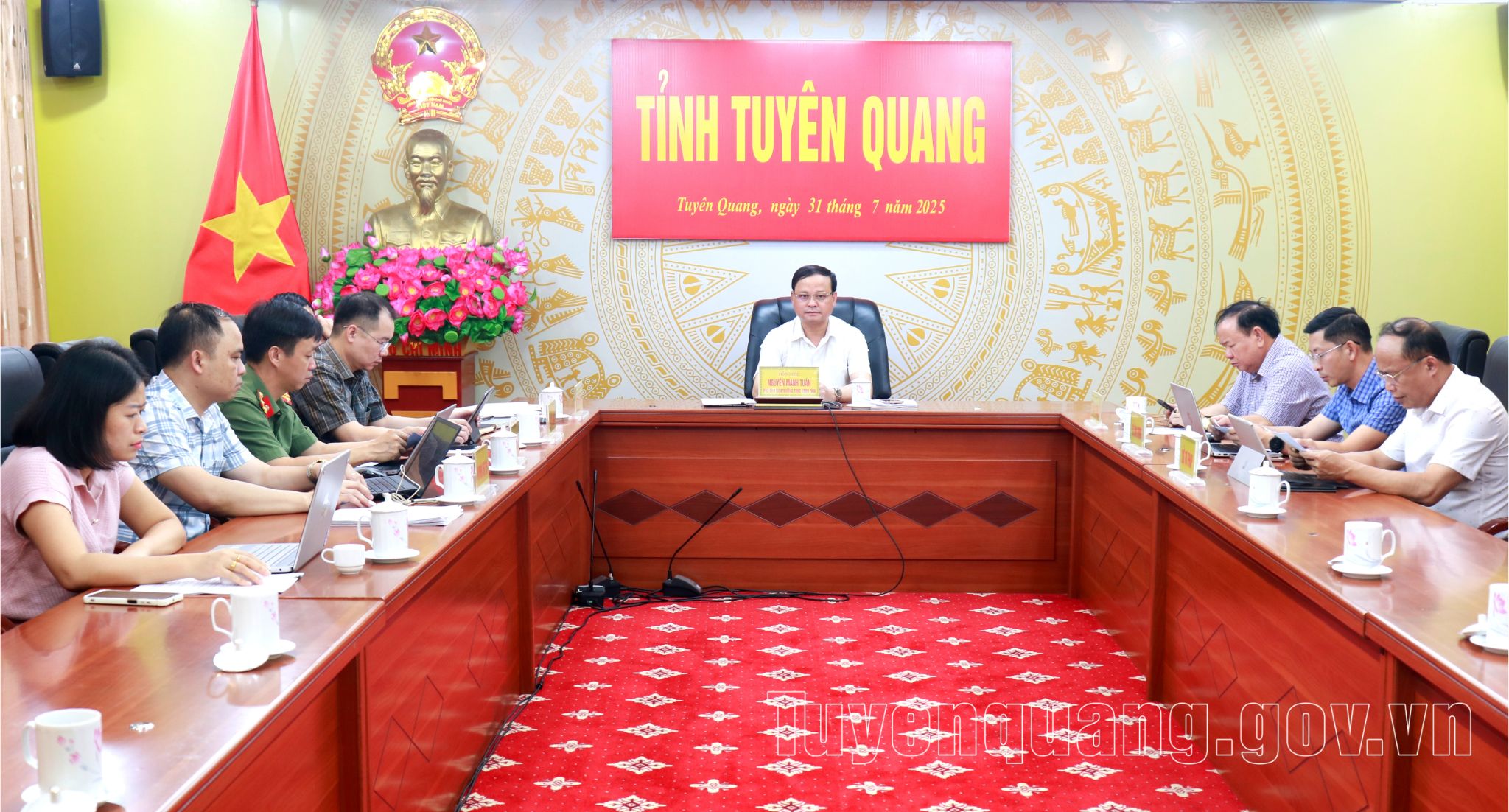 Phó Chủ tịch Thường trực UBND tỉnh Nguyễn Mạnh Tuấn dự họp trực tuyến về sửa đổi dự thảo Nghị định thay thế Nghị định số 114/2018/NĐ-CP của Chính phủ