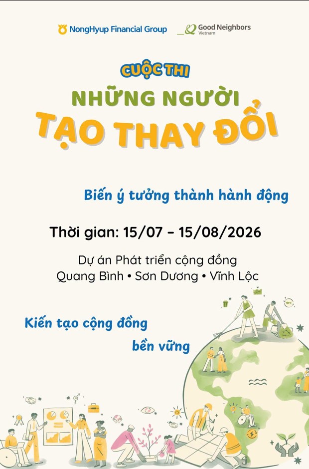 PHÁT ĐỘNG CUỘC THI "NHỮNG NGƯỜI TẠO THAY ĐỔI" MÙA 2