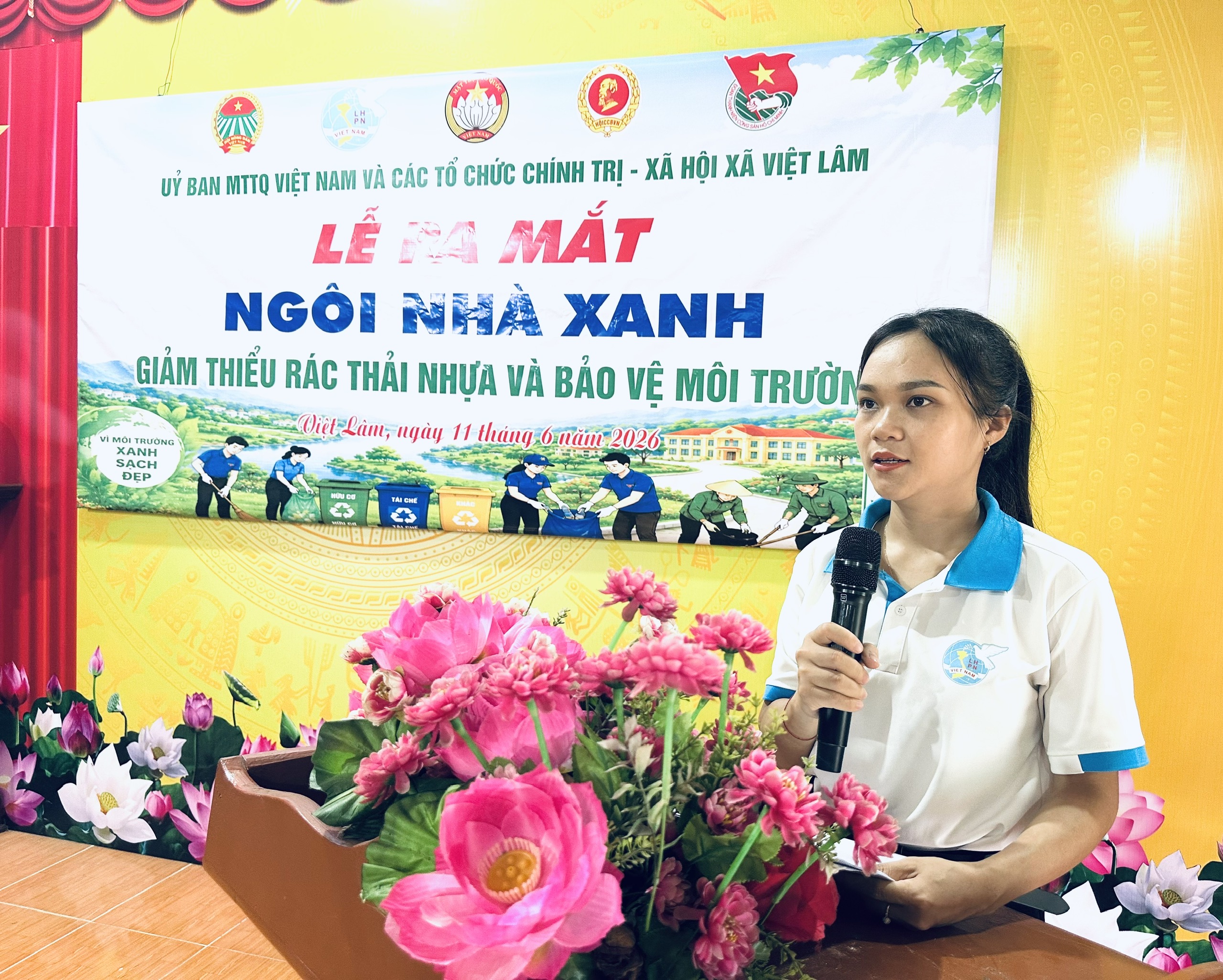 ỦY BAN MTTQ VÀ CÁC TỔ CHỨC CHÍNH TRỊ - XÃ HỘI XÃ VIỆT LÂM TỔ CHỨC LỄ RA MẮT “NGÔI NHÀ XANH” GIẢM THIỂU RÁC THẢI NHỰA, BẢO VỆ MÔI TRƯỜNG
