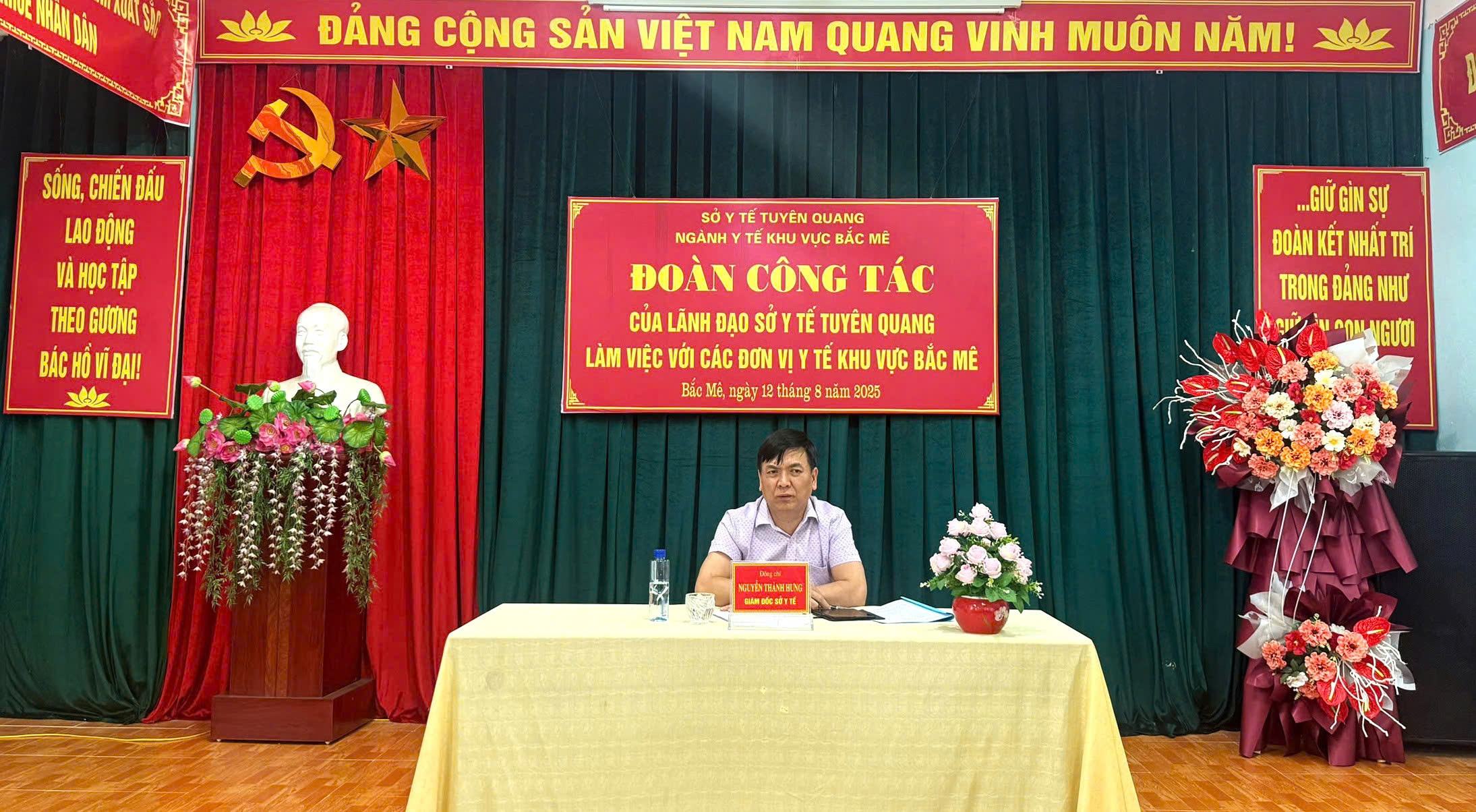 Sở Y tế làm việc với các đơn vị Y tế khu vực Bắc Mê