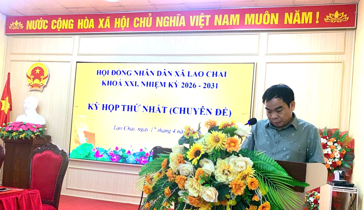 HĐND xã Lao Chải khóa XXI Tổ chức Thành công kỳ họp thứ nhất (Kỳ Họp chuyên đề) năm 2026