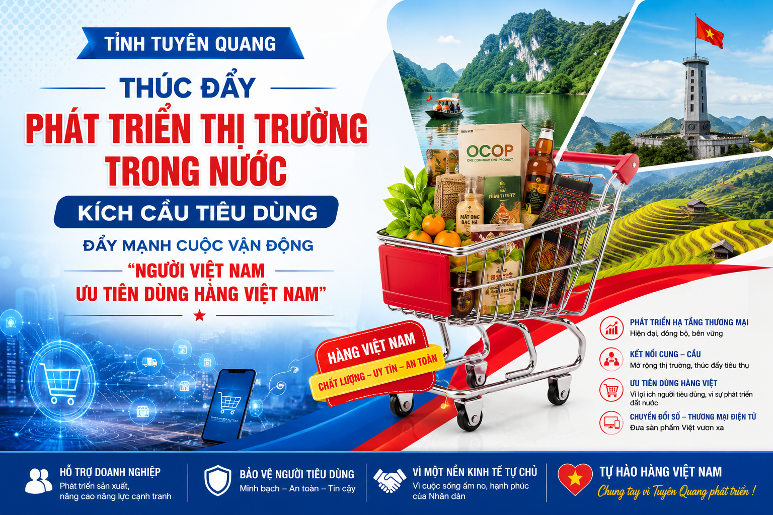 Đẩy mạnh tiêu dùng hàng Việt, thúc đẩy phát triển thị trường nội địa tại Tuyên Quang