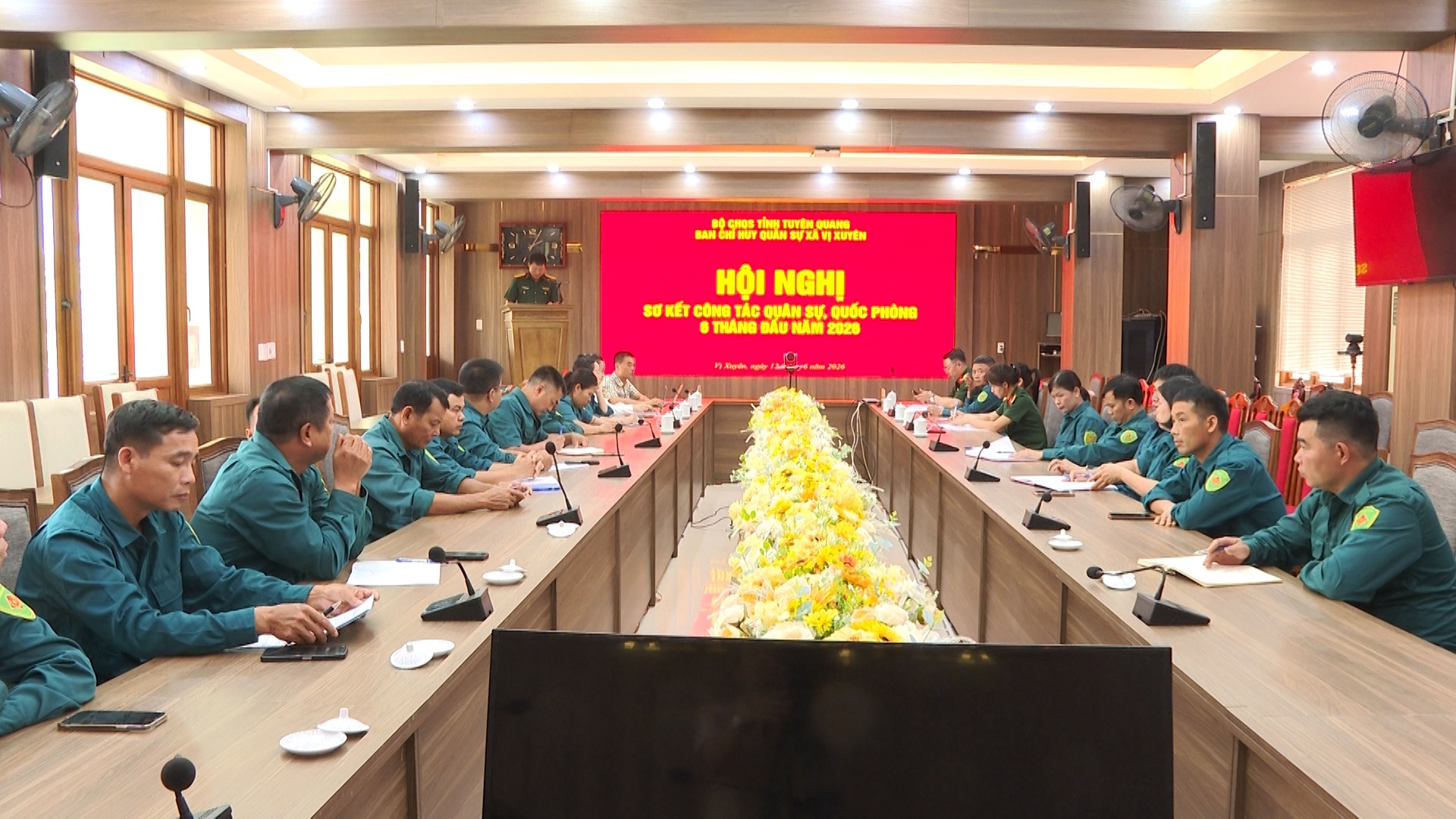 Ban chỉ huy quân sự xã Vị Xuyên sơ kết công tác quân sự, quốc phòng