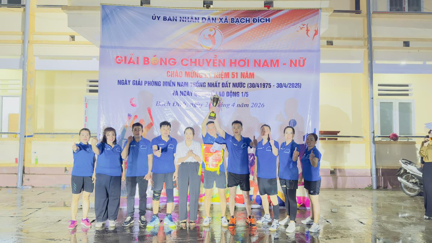XÃ BẠCH ĐÍCH BẾ MẠC VÀ TRAO GIẢI BÓNG CHUYỀN HƠI NAM NỮ NĂM 2026