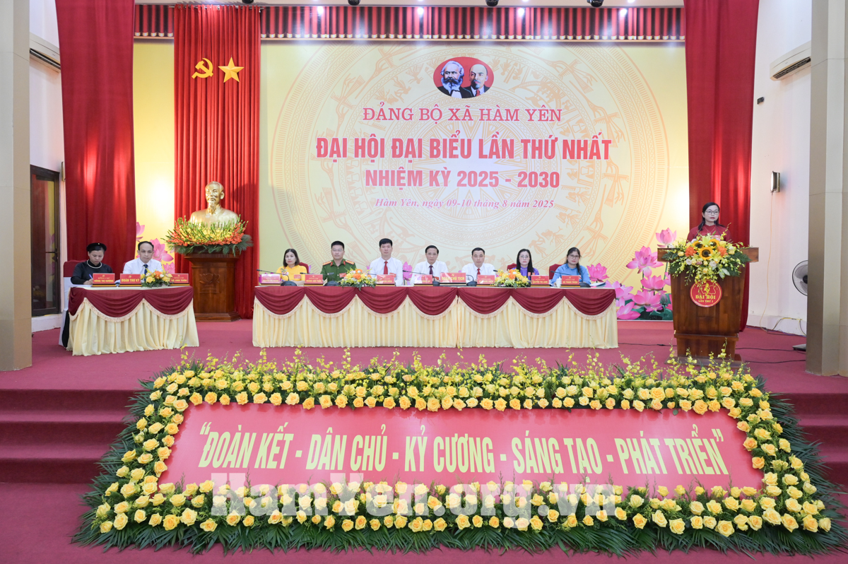 Phiên trù bị Đại hội đại biểu Đảng bộ xã Hàm Yên lần thứ nhất, nhiệm kỳ 2025 – 2030