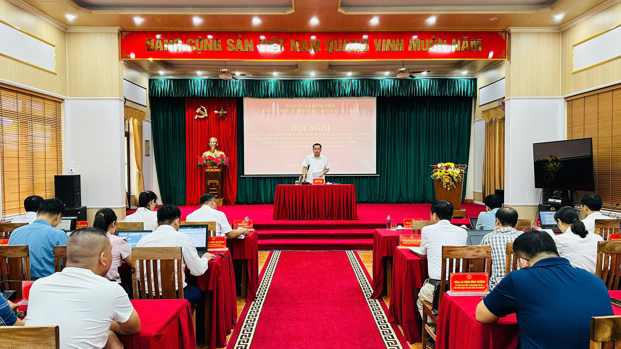 Xã Hồng Thái sơ kết 6 tháng thực hiện Nghị quyết số 68-NQ/TW của Bộ Chính trị về phát triển kinh tế tư nhân