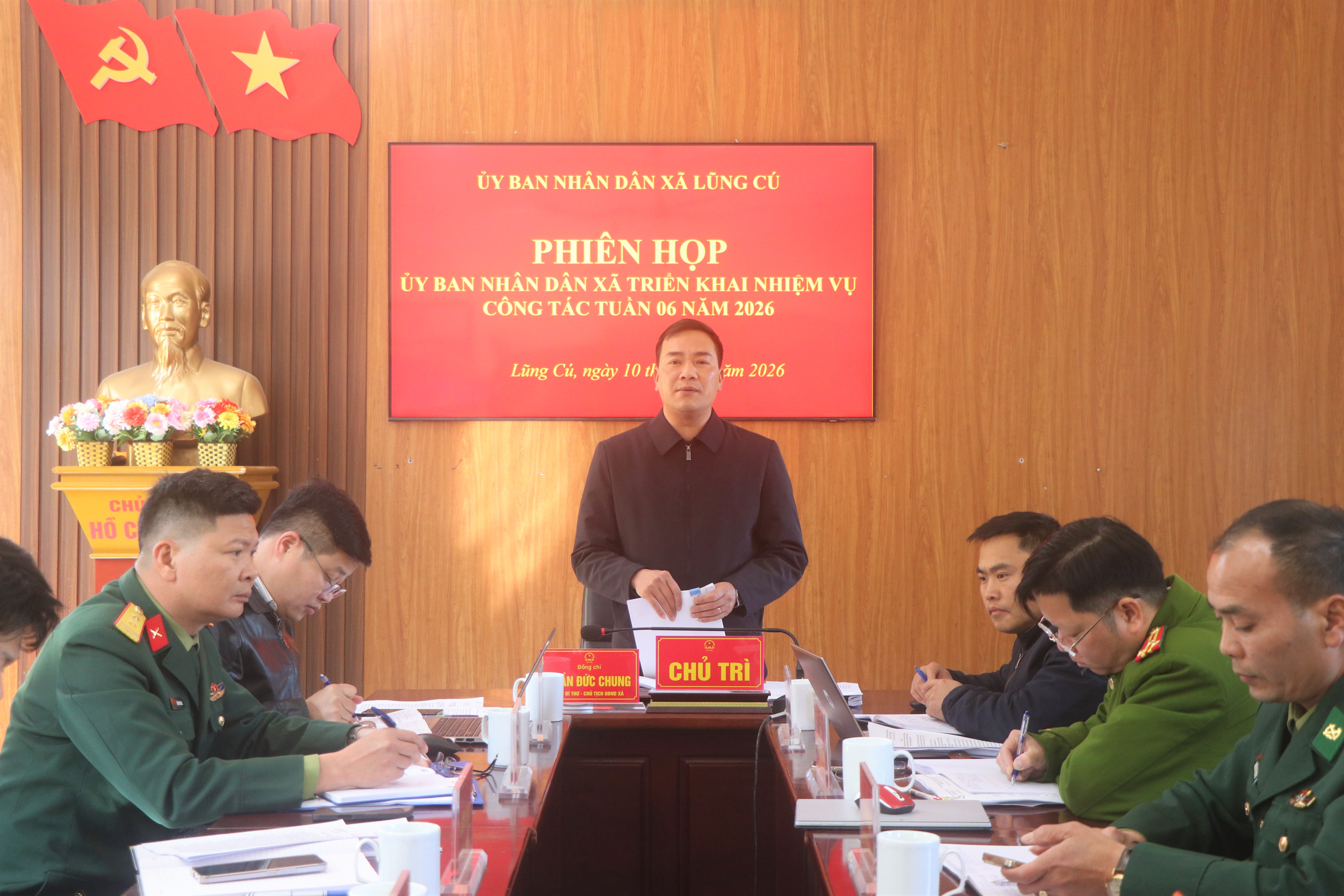UBND XÃ LŨNG CÚ TRIỂN KHAI NHIỆM VỤ CÔNG TÁC TUẦN 06 NĂM 2026