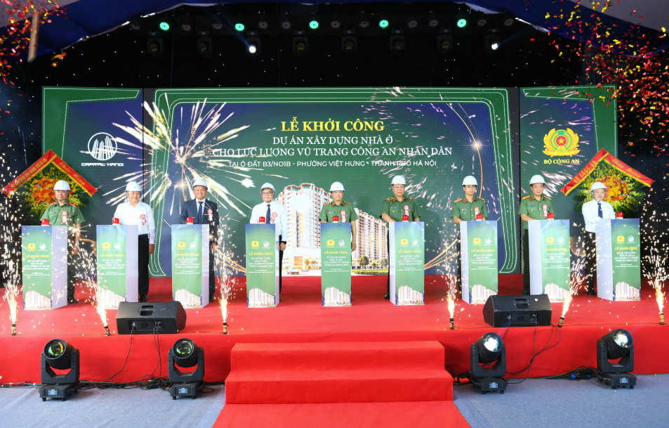 KHỞI CÔNG DỰ ÁN XÂY DỰNG NHÀ Ở CHO LỰC LƯỢNG VŨ TRANG CÔNG AN NHÂN DÂN TẠI PHƯỜNG VIỆT HƯNG, THÀNH PHỐ HÀ NỘI