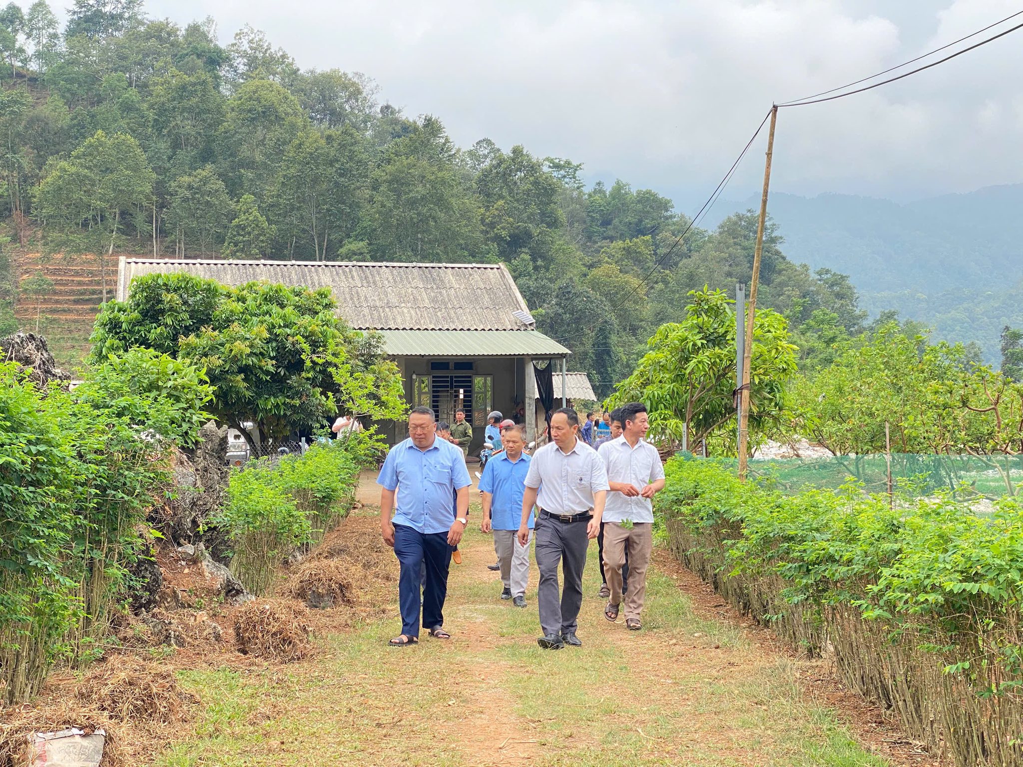 ĐỒNG CHÍ HÀ VĂN CHUNG, BÍ THƯ ĐẢNG UỶ, CHỦ TỊCH HĐND XÃ LÀM VIỆC VỚI CHI BỘ THÔN TÙNG NÙN