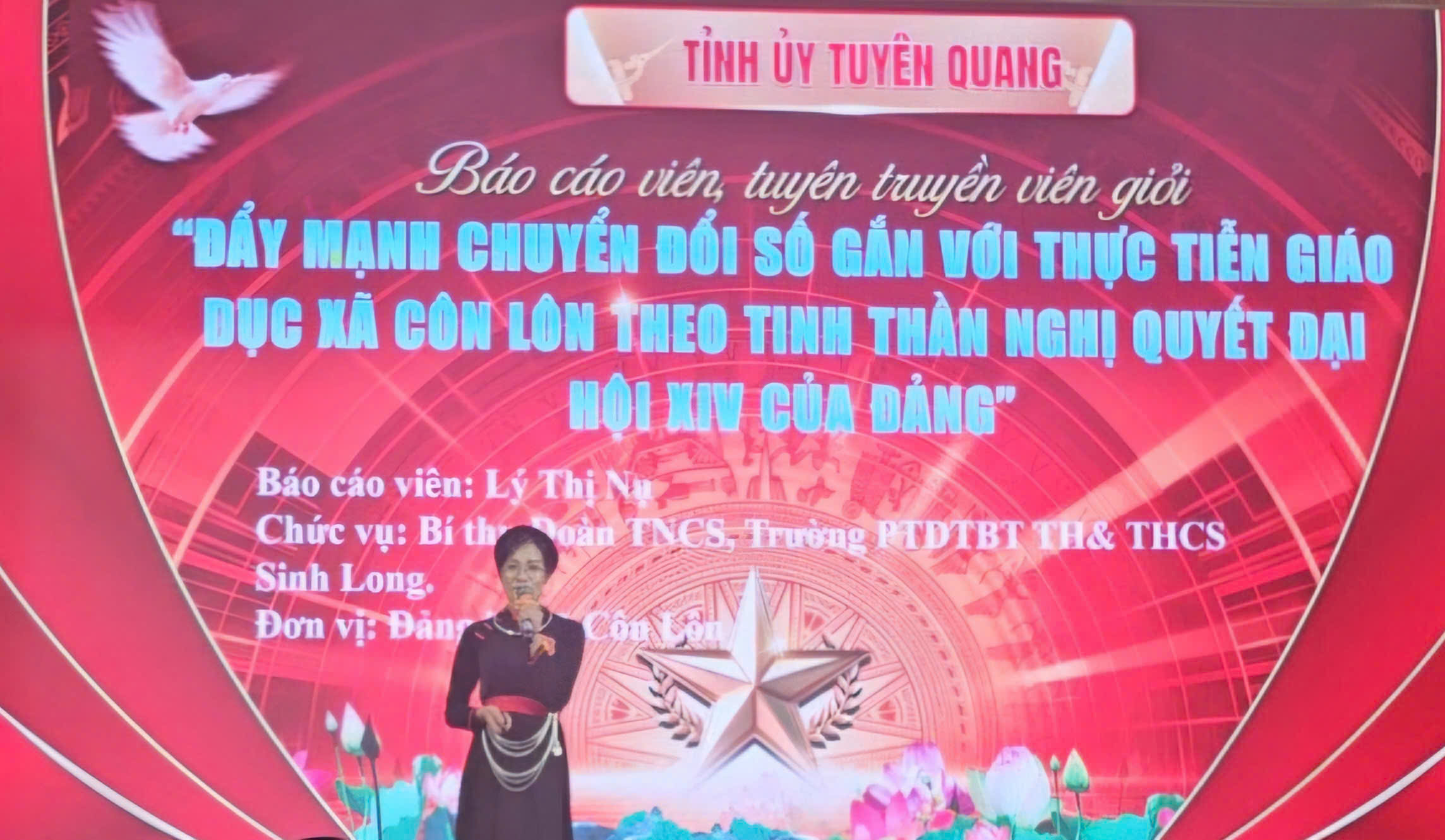 XIN CHÚC MỪNG ĐỒNG CHÍ LÝ THỊ NỤ ĐẠT GIẢI KHUYẾN KHÍCH TẠI HỘI THI BÁO CÁO VIÊN, TUYÊN TRUYỀN VIÊN GIỎI CỤM XÃ, PHƯỜNG T ỈNH TUYÊN QUANG NĂM 2026.