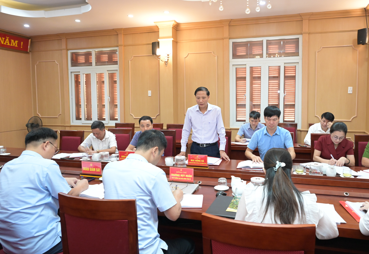Hàm Yên làm việc với Đoàn giám sát số 68 của Ban Nội chính Tỉnh ủy