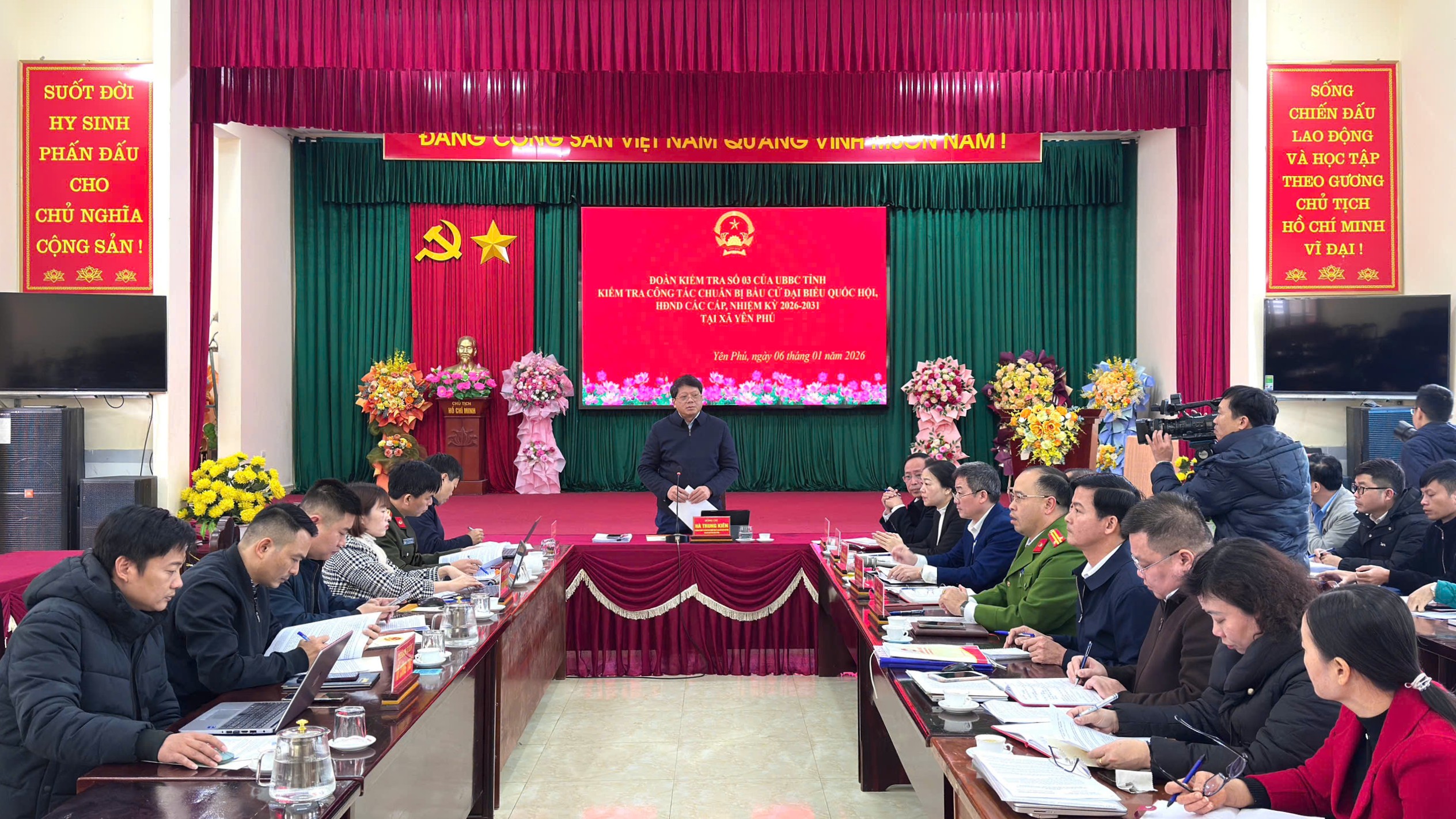 ĐOÀN KIỂM TRA SỐ 03 CỦA ỦY BAN BẦU CỬ TỈNH KIỂM TRA CÔNG TÁC CHUẨN BỊ BẦU CỬ ĐẠI BIỂU QUỐC HỘI, HĐND CÁC CẤP, NHIỆM KỲ 2026 – 2031 TẠI XÃ YÊN PHÚ