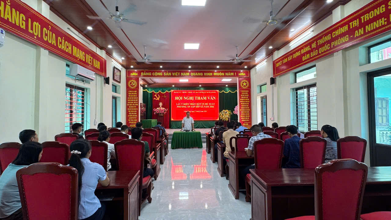 XUÂN GIANG TỔ CHỨC HỘI NGHỊ THAM VẤN, LẤY Ý KIẾN VỀ PHƯƠNG ÁN SẮP XẾP XÃ NĂM 2026