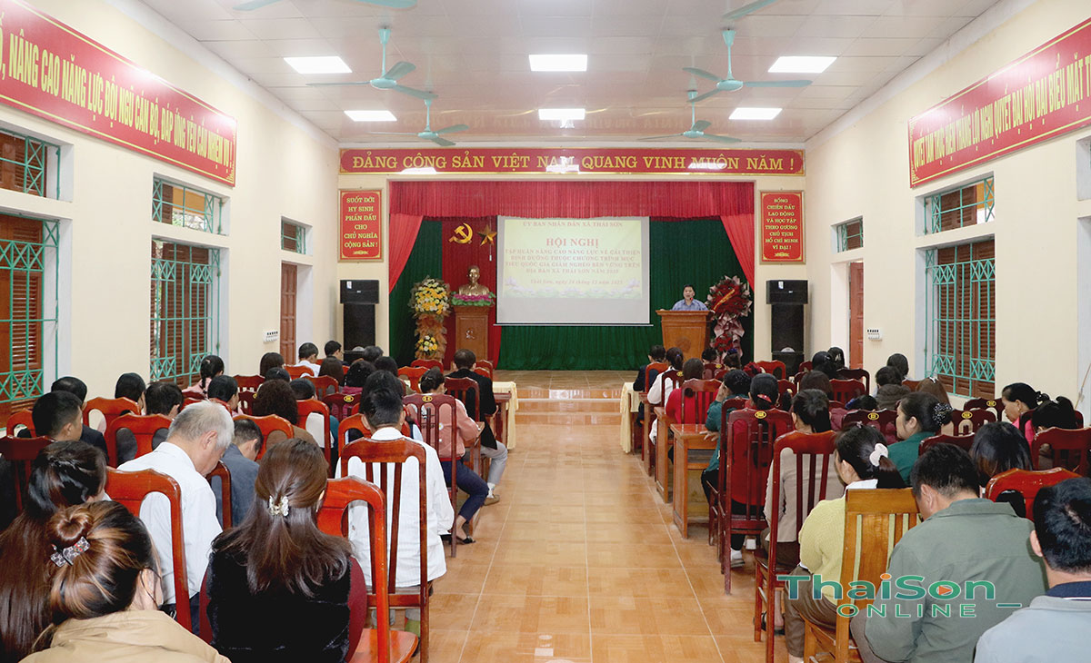 Xã Thái Sơn tổ chức Hội nghị tập huấn nâng cao năng lực về cải thiện dinh dưỡng thuộc Chương trình mục tiêu quốc gia giảm nghèo bền vững năm 2025
