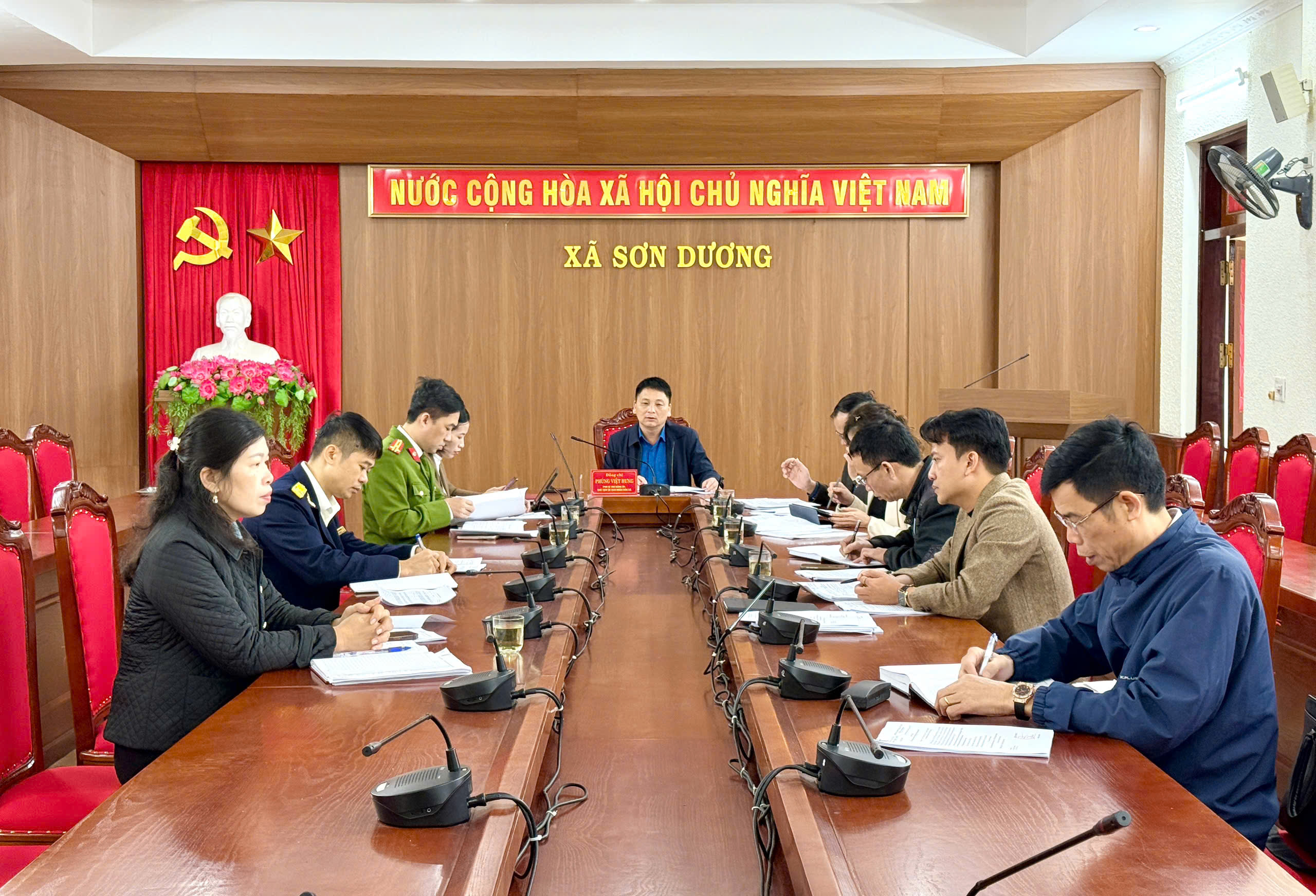 UBND xã Sơn Dương tổ chức hội nghị bình xét, đánh giá các danh hiệu văn hóa năm 2025