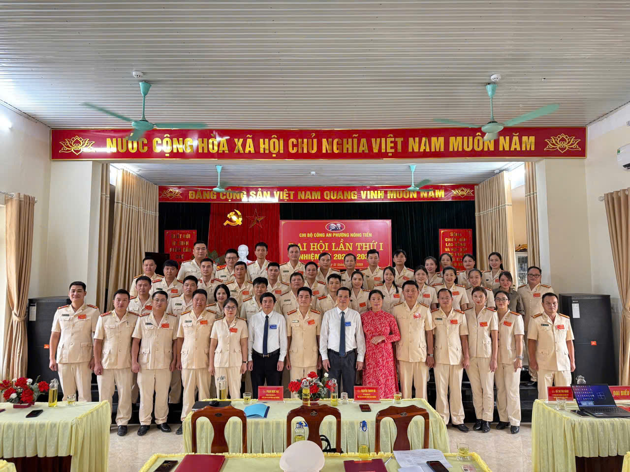 Chi bộ Công an phường Nông Tiến tổ chức Đại hội lần thứ nhất, nhiệm kỳ 2025 - 2030