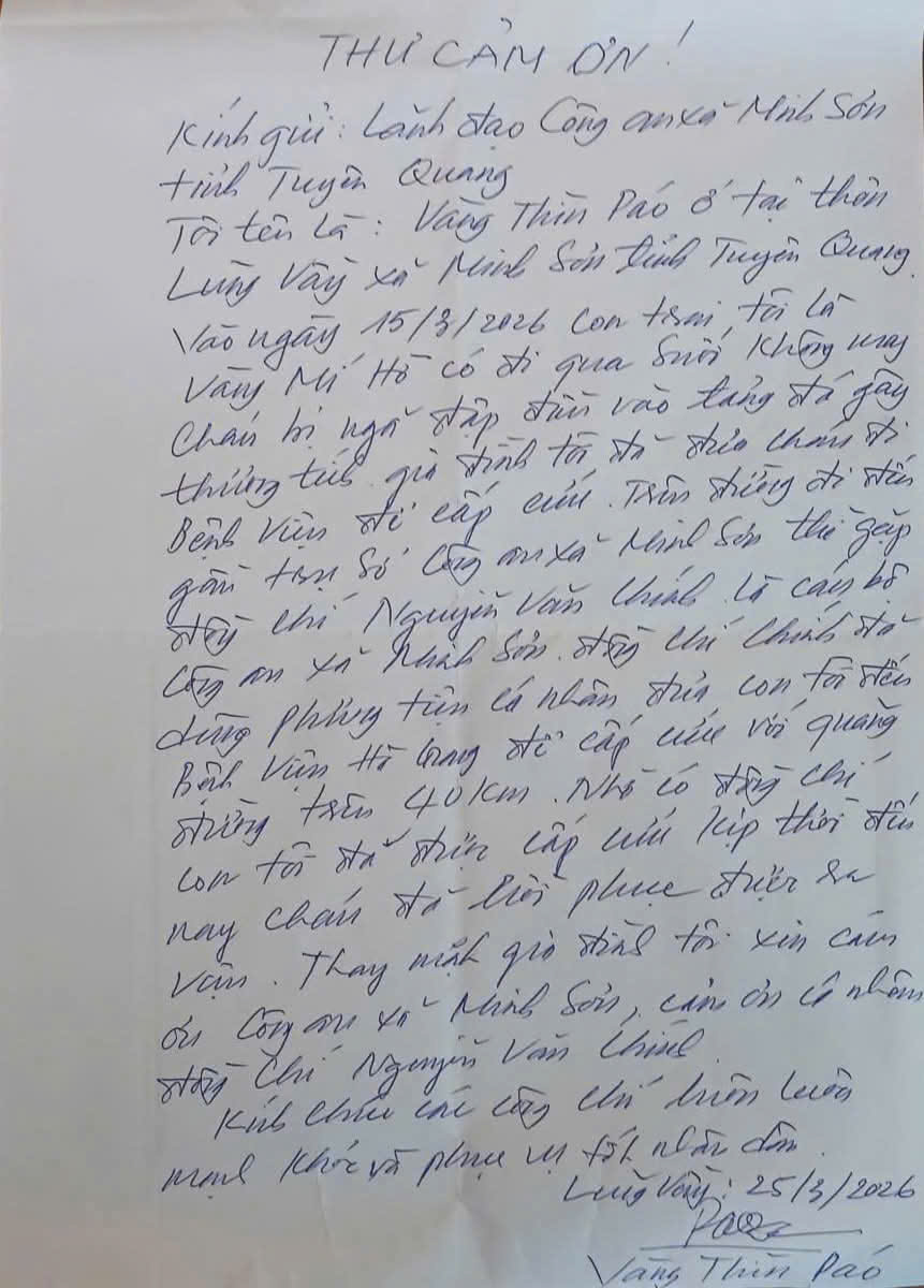 HÀNH ĐỘNG NHỎ – NGHĨA TÌNH LỚN CỦA NGƯỜI CHIẾN SĨ CÔNG AN XÃ