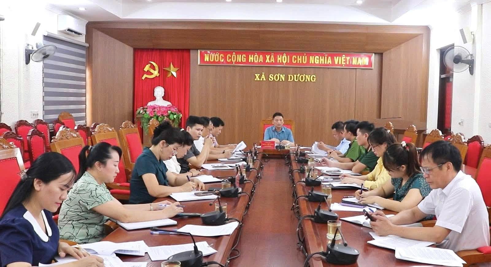 UBND xã Sơn Dương họp thường kỳ tháng 5 năm 2026