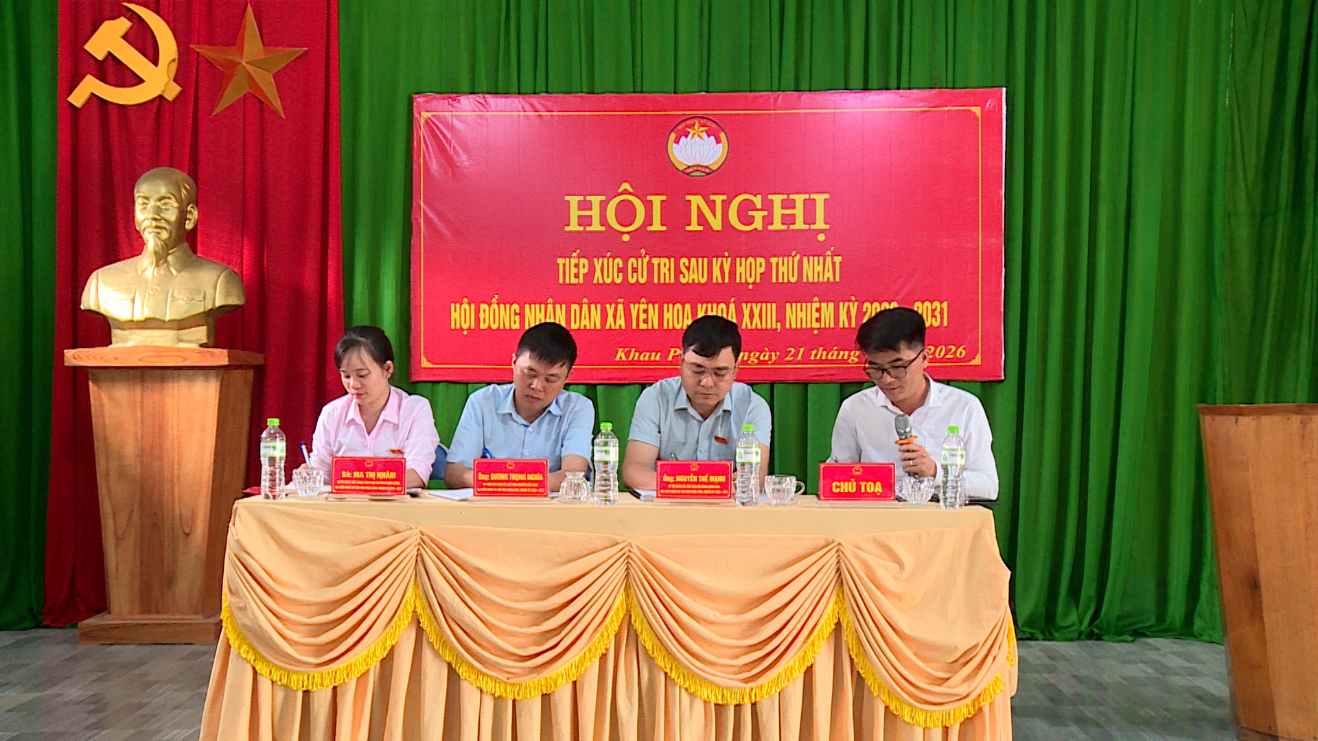 Tổ đại biểu số 05 HĐND xã Yên Hoa tiếp xúc cử tri sau kỳ họp thứ nhất