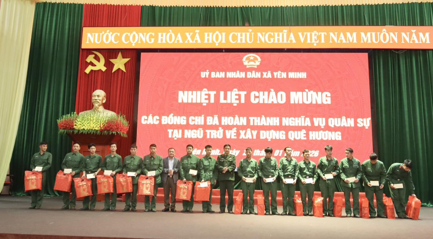 YÊN MINH TỔ CHỨC GẶP MẶT QUÂN NHÂN HOÀN THÀNH NGHĨA VỤ QUÂN SỰ TRỞ VỀ ĐỊA PHƯƠNG