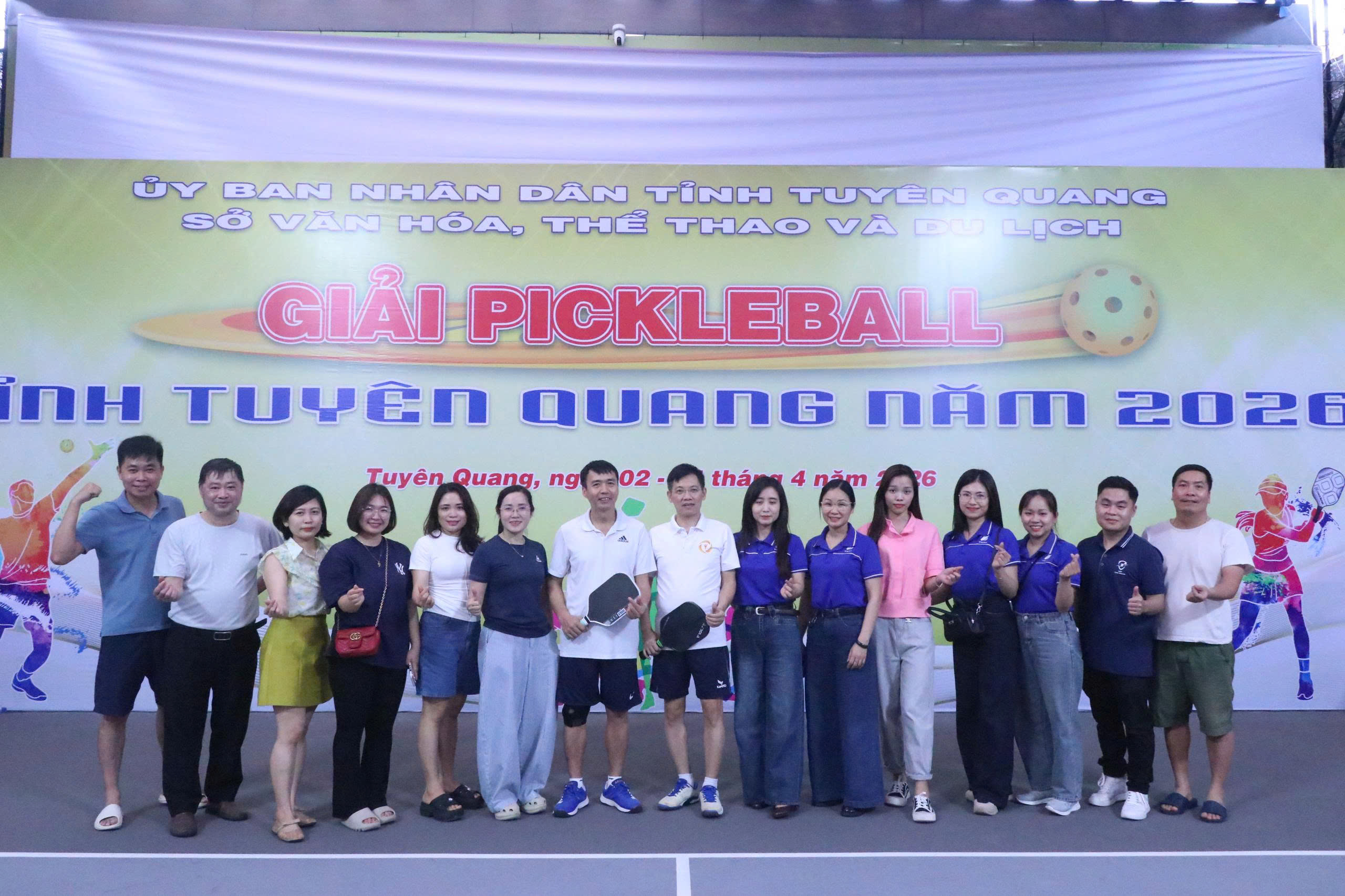 Lãnh đạo ngành Khoa học và Công nghệ hào hứng tranh tài tại Giải Pickleball tỉnh Tuyên Quang năm 2026