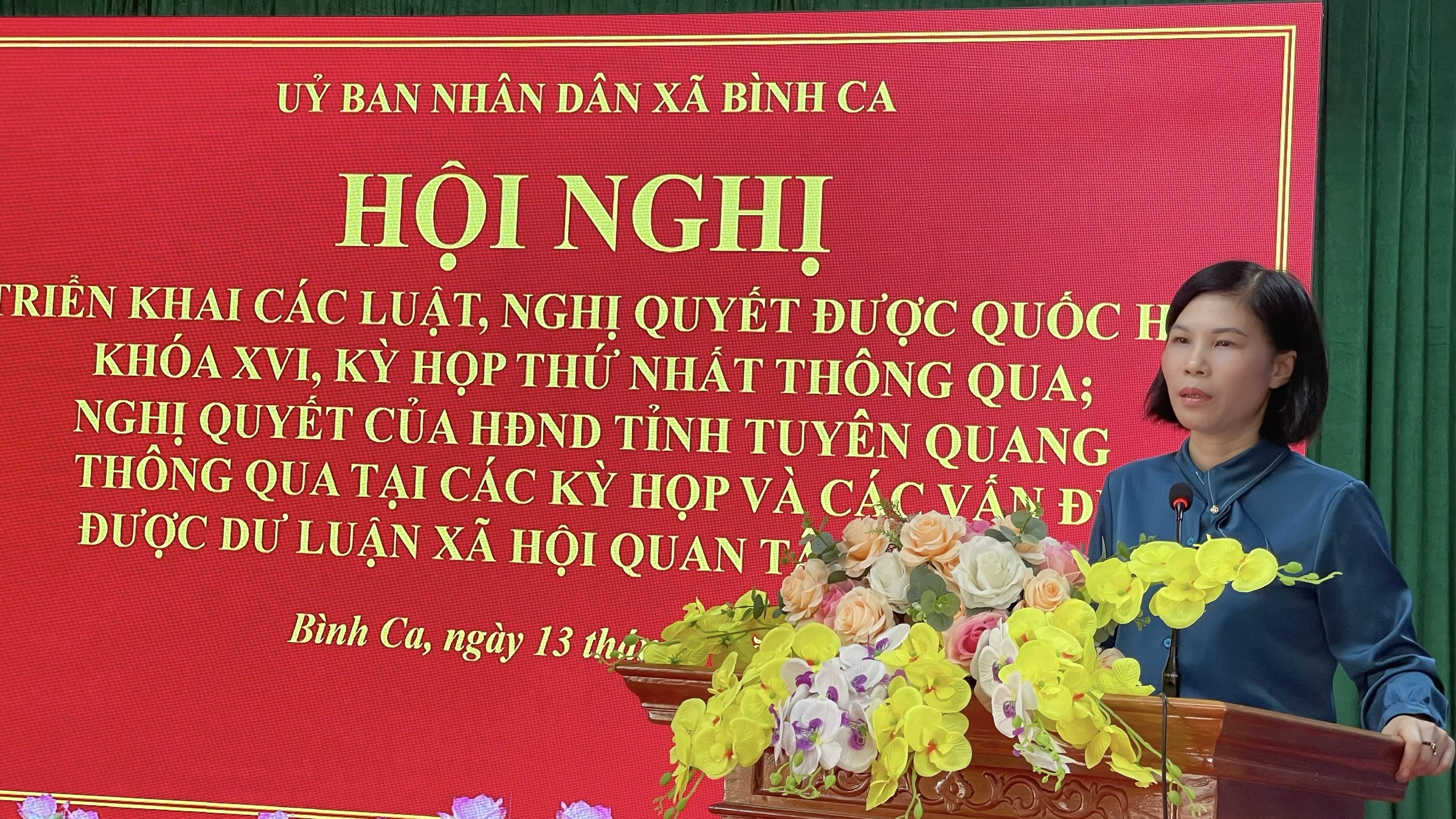 Bình Ca tổ chức Hội nghị triển khai các luật, nghị quyết được Quốc hội khóa XVI, Kỳ họp thứ Nhất thông qua; nghị quyết của HĐND tỉnh Tuyên Quang thông qua tại các kỳ họp và các vấn đề đang được dư luận xã hội quan tâm