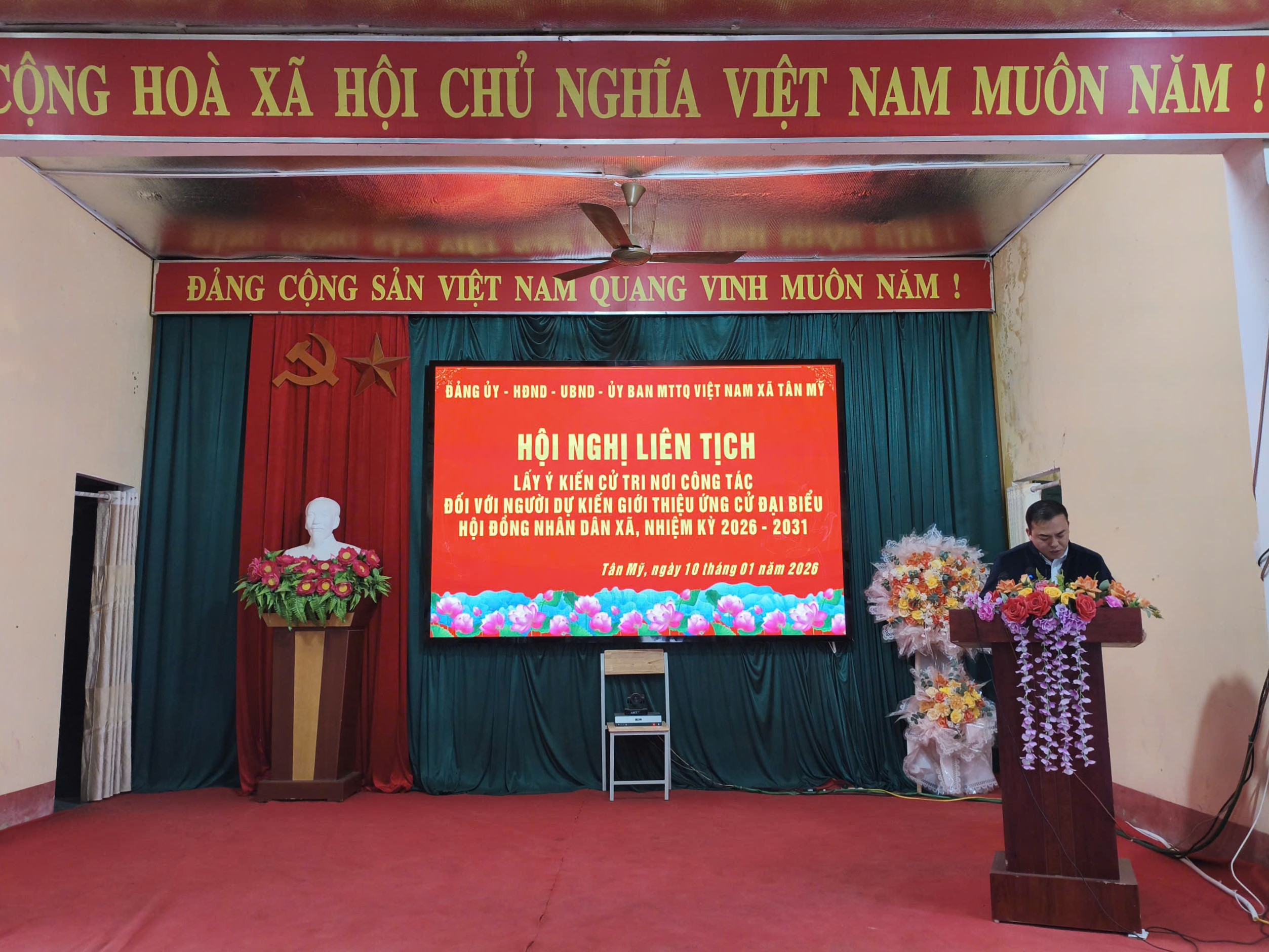 XÃ TÂN MỸ TỔ CHỨC HỘI NGHỊ LIÊN TỊCH LẤY Ý KIẾN CỬ TRI NƠI CÔNG TÁC